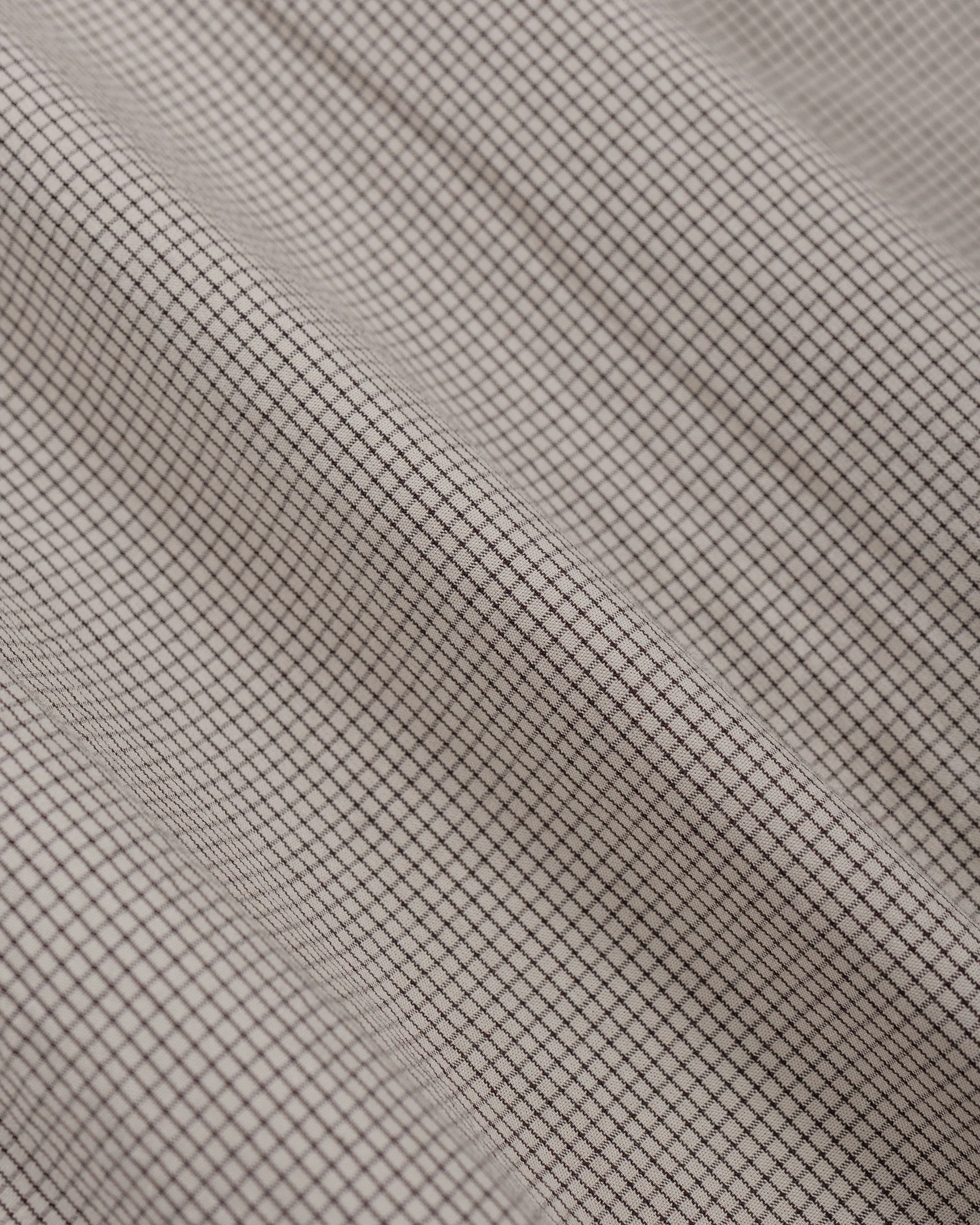 Norse Projects Espevik Oversize Micro Poplin Check Shirt Oatmeal - Image 6