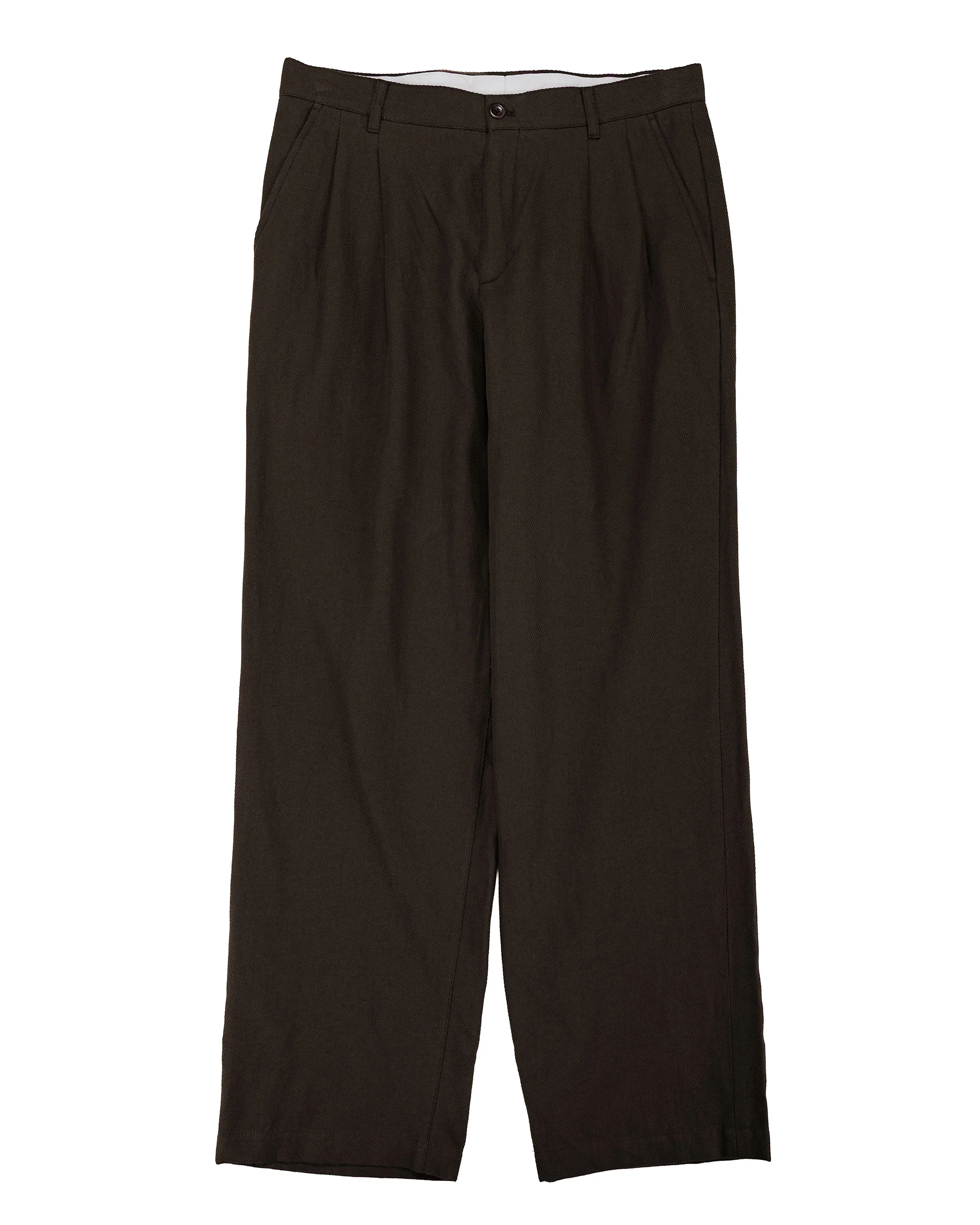 Norse Projects Hestur Relaxed Cotton Linen Twill Pleated Trouser Delicioso Brown