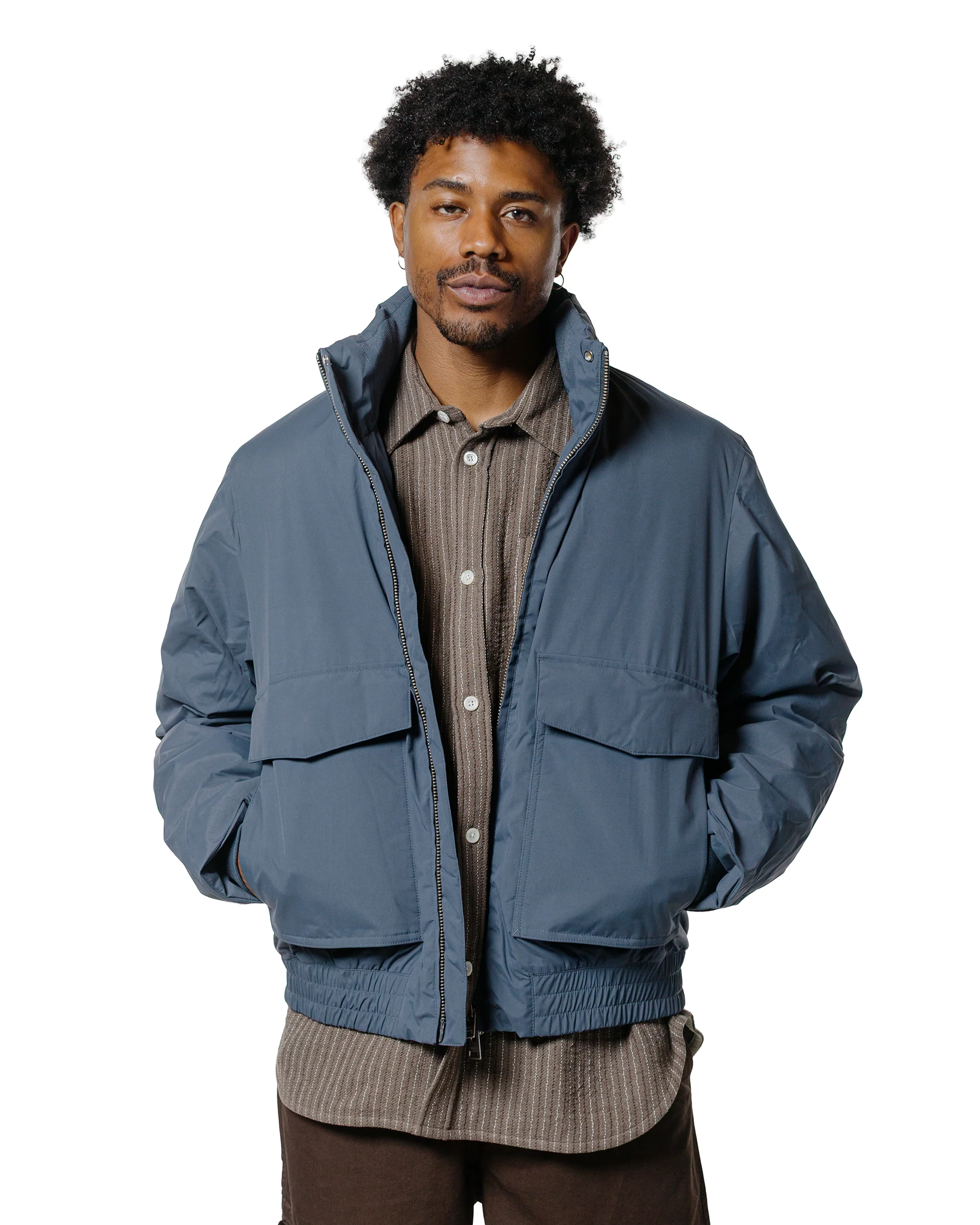 Norse Projects Kastrup Gore-Tex Windstopper Bomber Jacket Graphite - Image 2