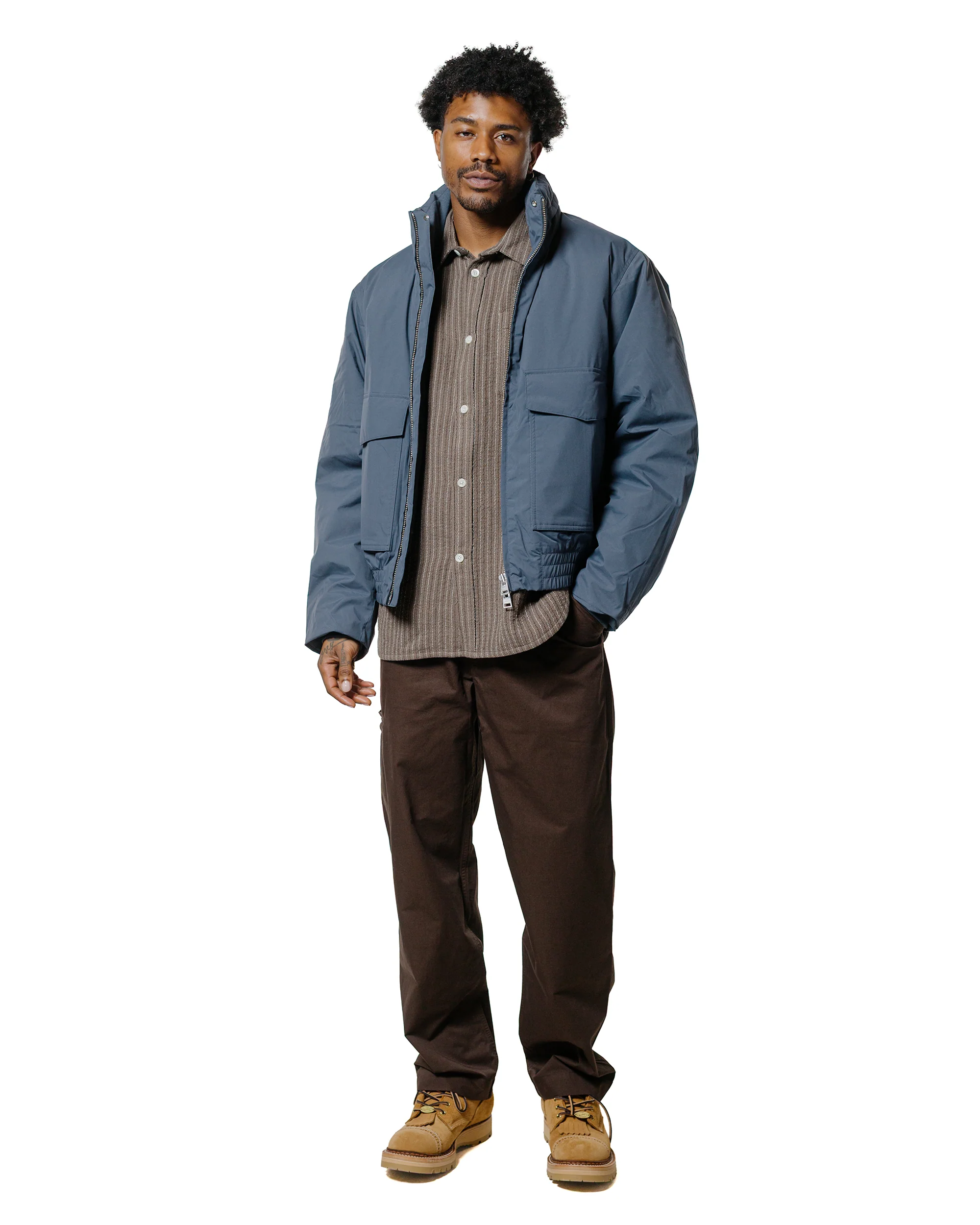 Norse Projects Kastrup Gore-Tex Windstopper Bomber Jacket Graphite - Image 4