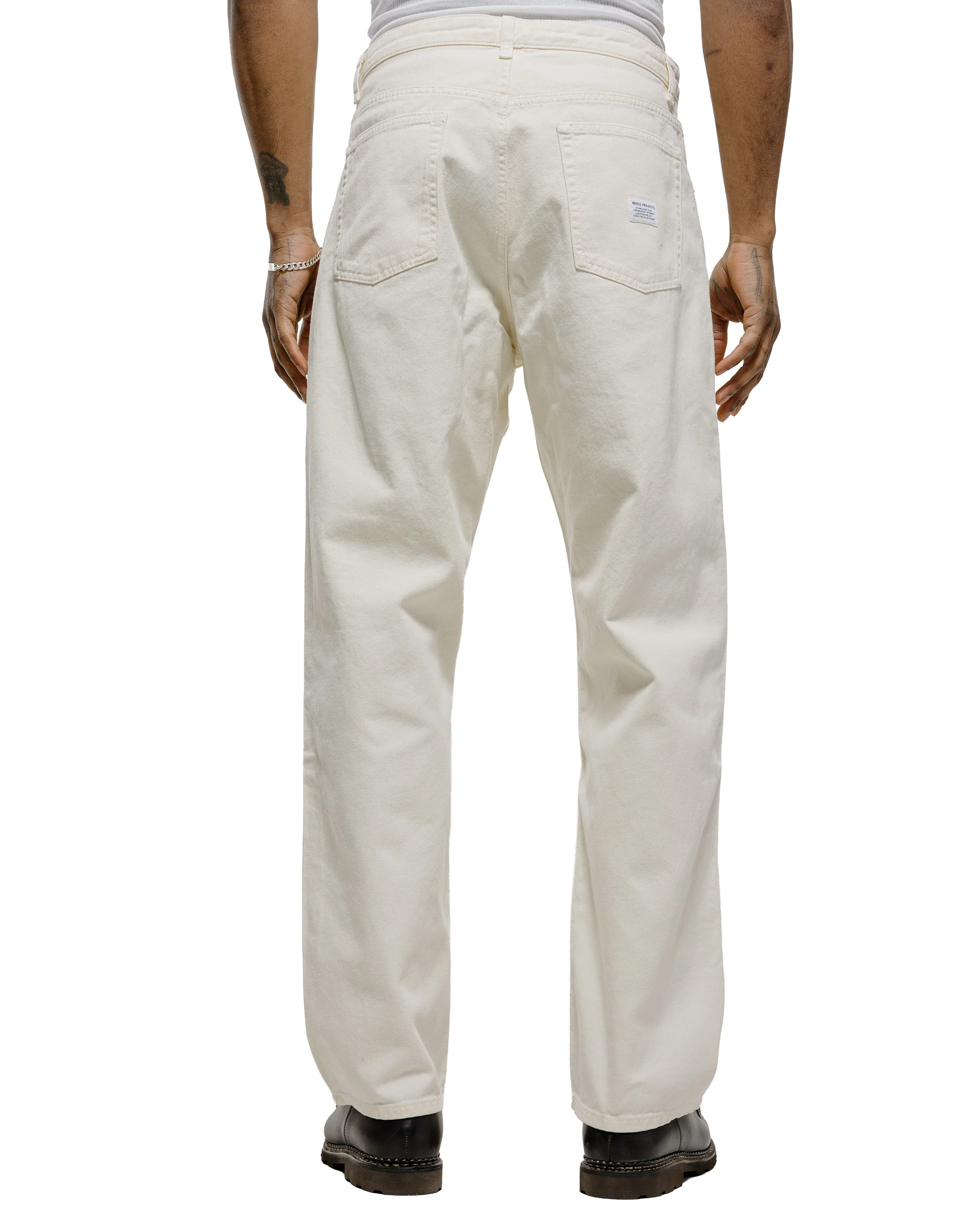 Norse Projects Korshavn Relaxed 5 Pocket Heavy Twill Natural Ecru - Image 3