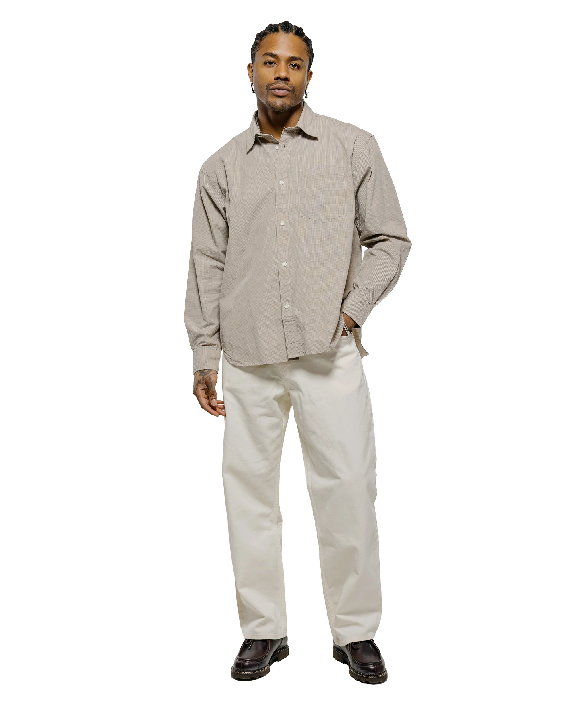 Norse Projects Korshavn Relaxed 5 Pocket Heavy Twill Natural Ecru - Image 4