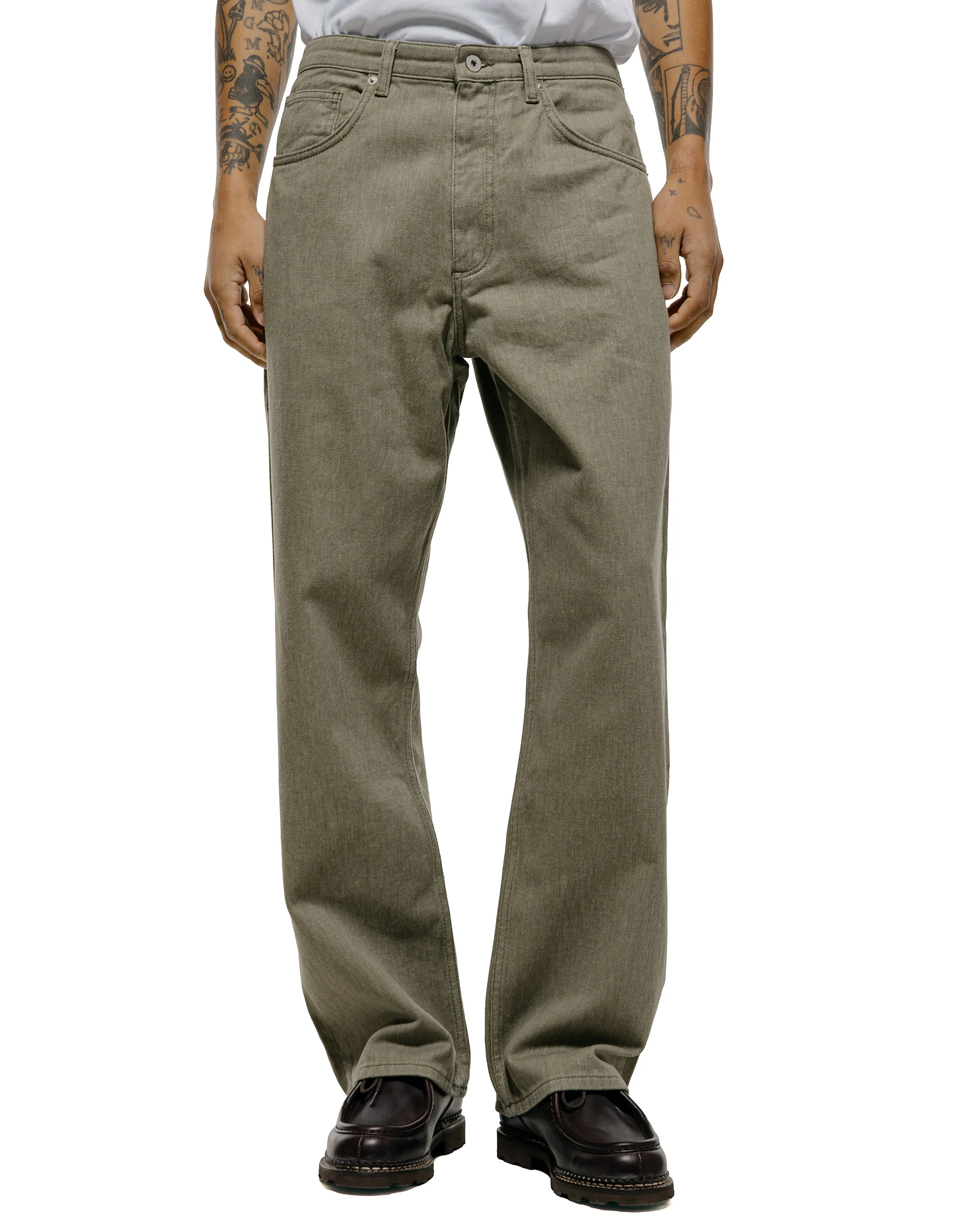 Norse Projects Korshavn Relaxed 5 Pocket Resist Dyed Twill Vetiver - Image 2