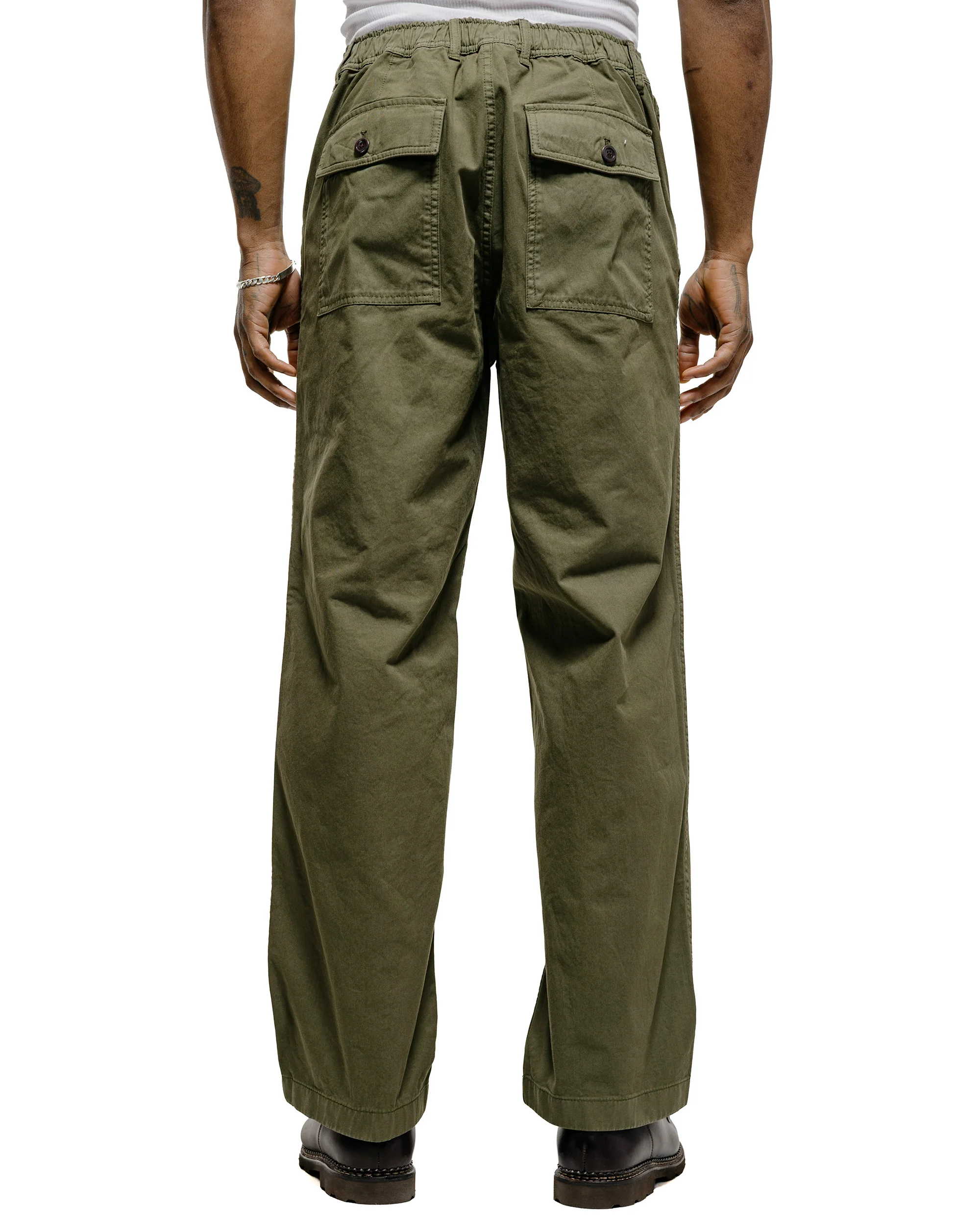 Norse Projects Kvitfjell Relaxed Cotton Twill Pant Olive Night - Image 3