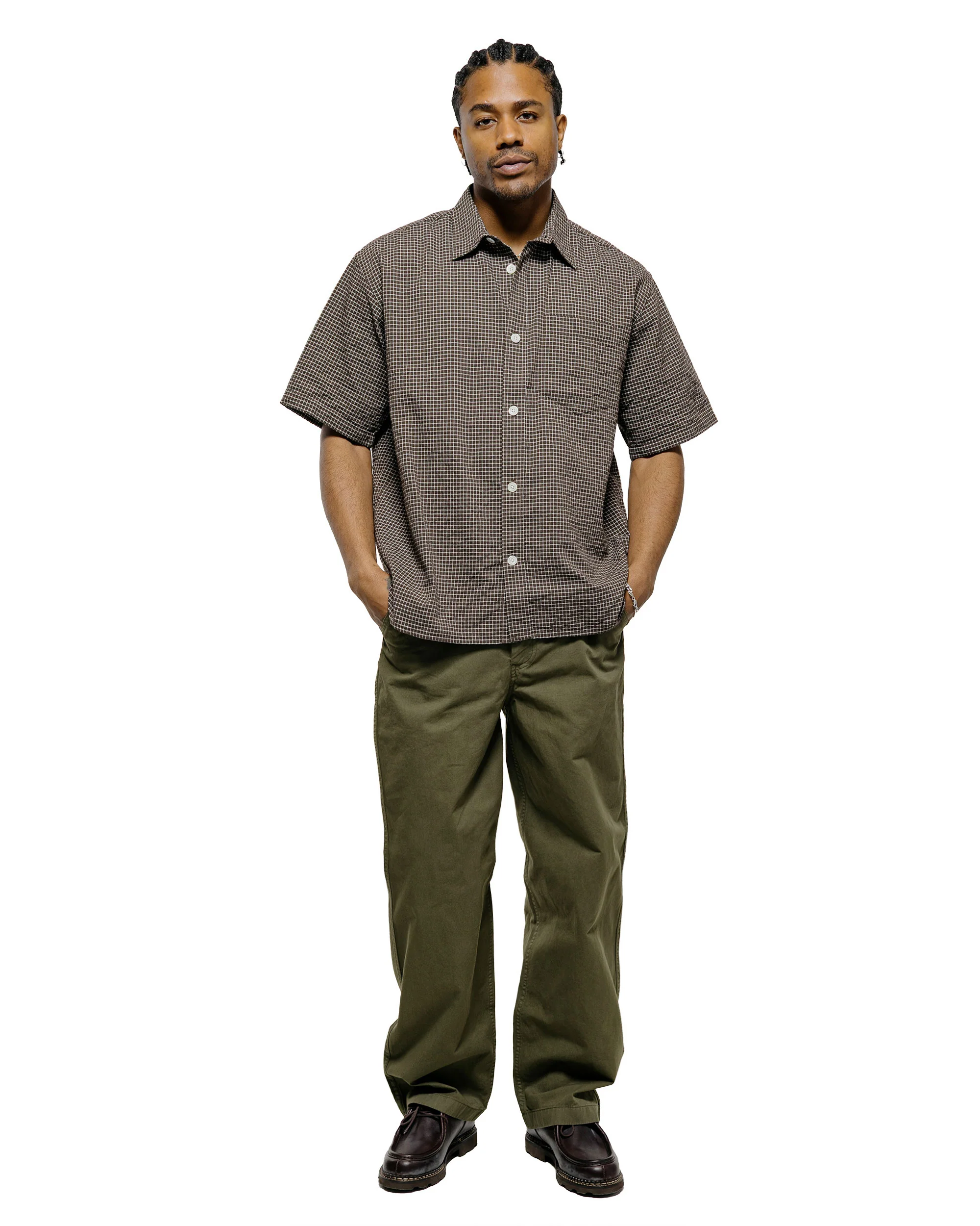 Norse Projects Kvitfjell Relaxed Cotton Twill Pant Olive Night - Image 4