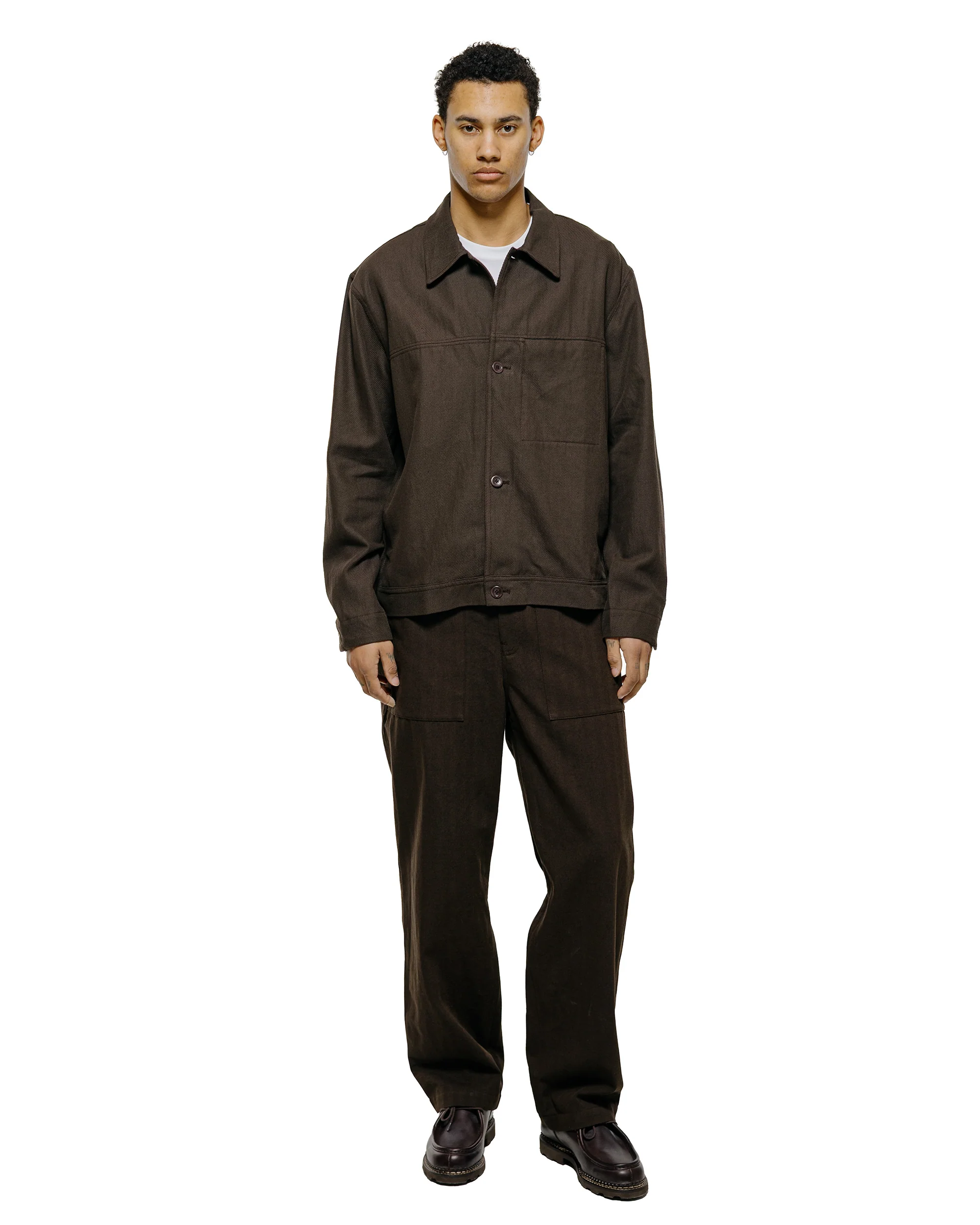 Norse Projects Kvitfjell Relaxed Cotton Wool Herringbone Pant Delicioso Brown - Image 4