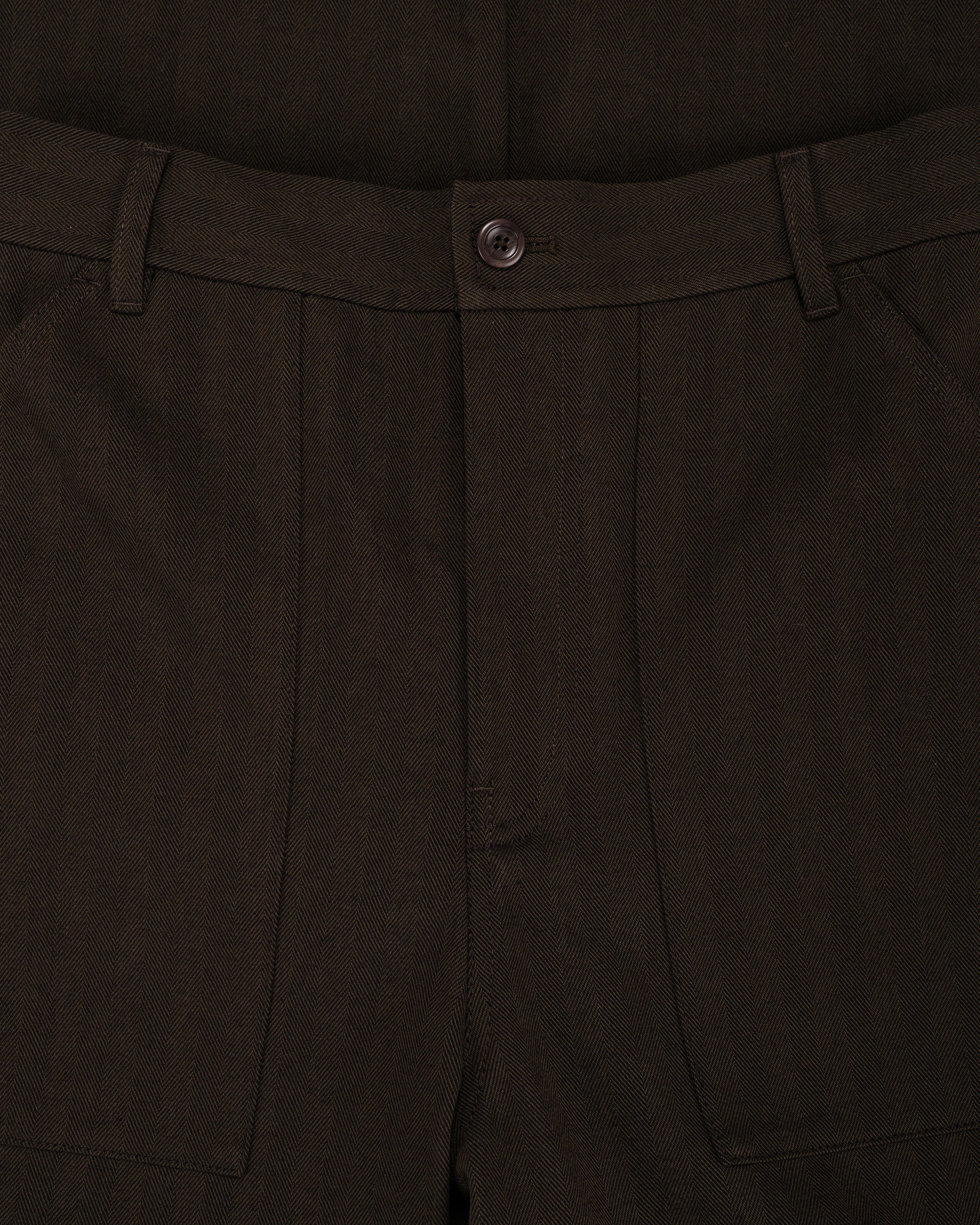Norse Projects Kvitfjell Relaxed Cotton Wool Herringbone Pant Delicioso Brown - Image 5