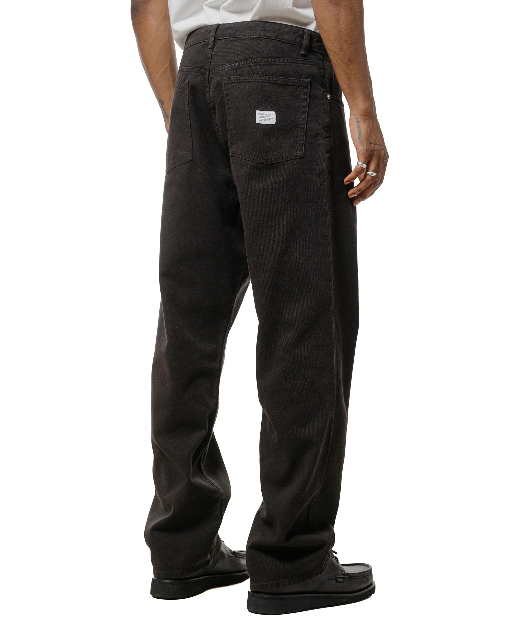 Norse Projects Mogens Relaxed 5 Pocket Heavy Twill Black - Image 3