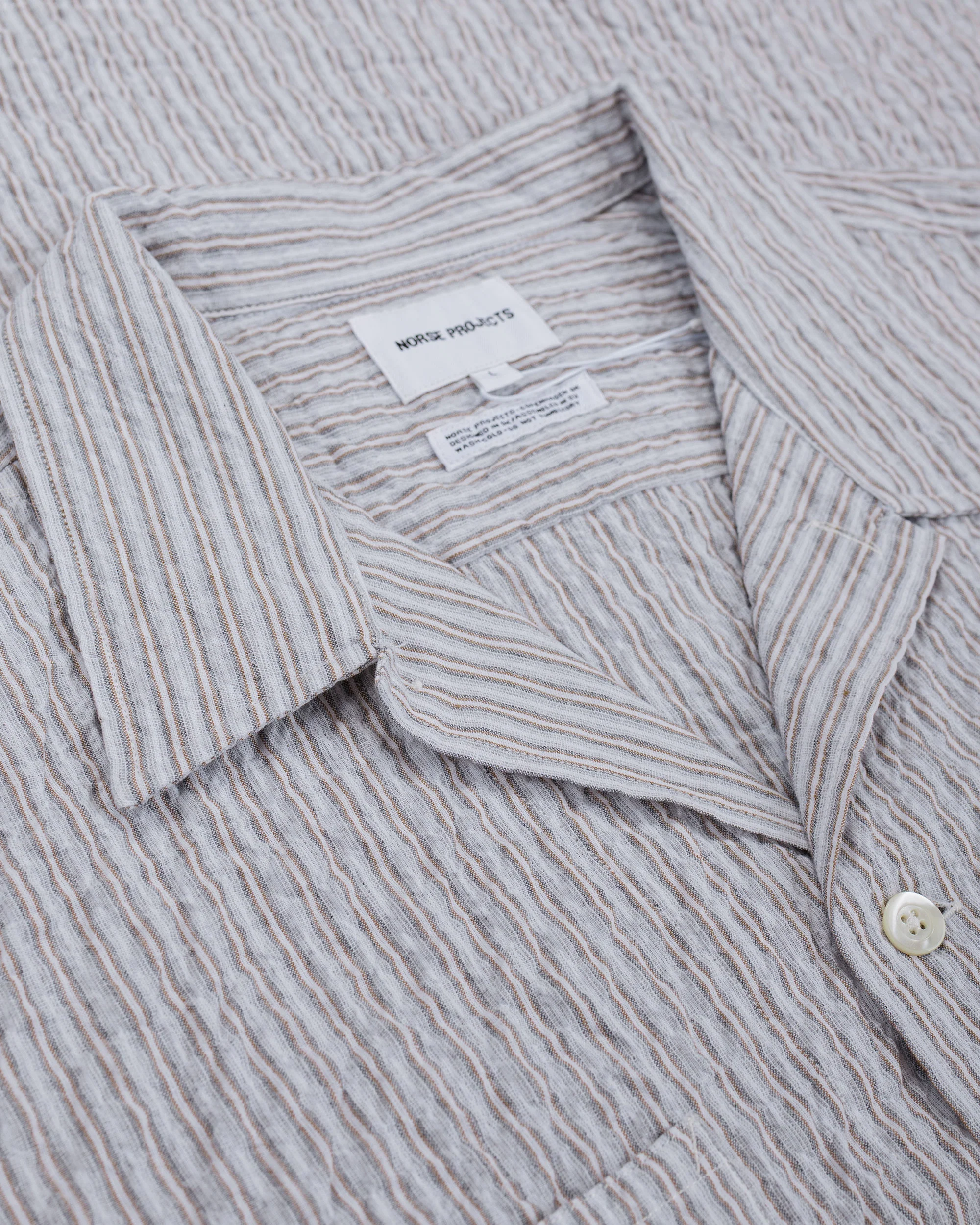 Norse Projects Mols Striped SS Camp Shirt Multi Color Stripe - Image 5