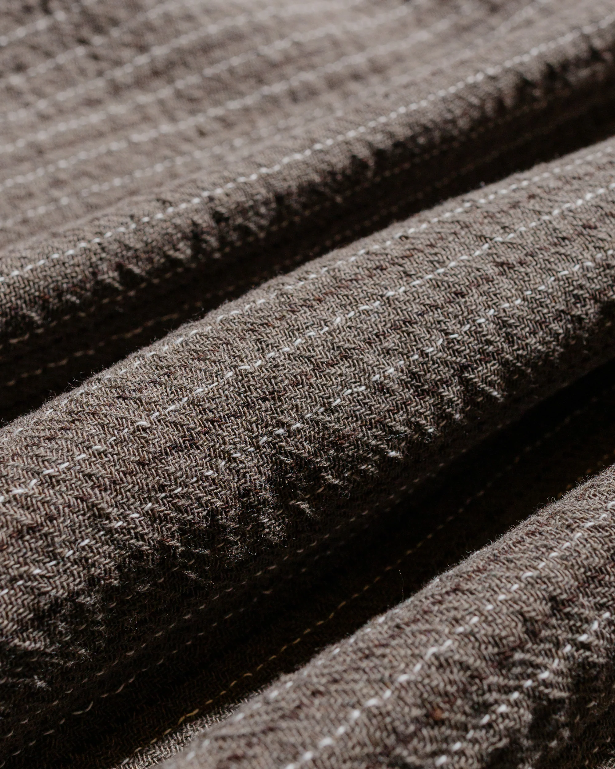 Norse Projects Ole Oversized Wool Stripe Shirt Seal Brown - Image 6