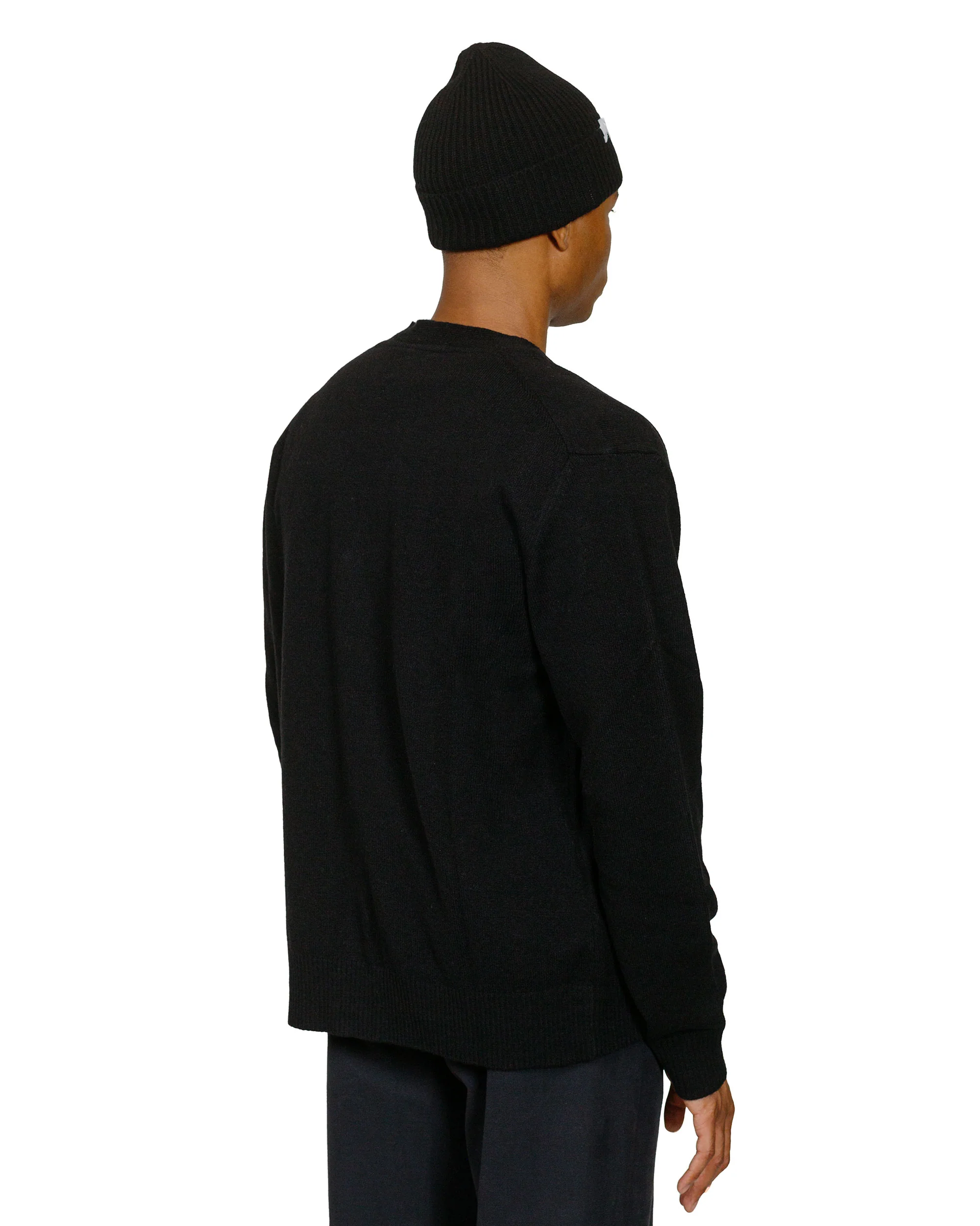 Norse Projects Standard Merino Lambswool Cardigan Black - Image 3
