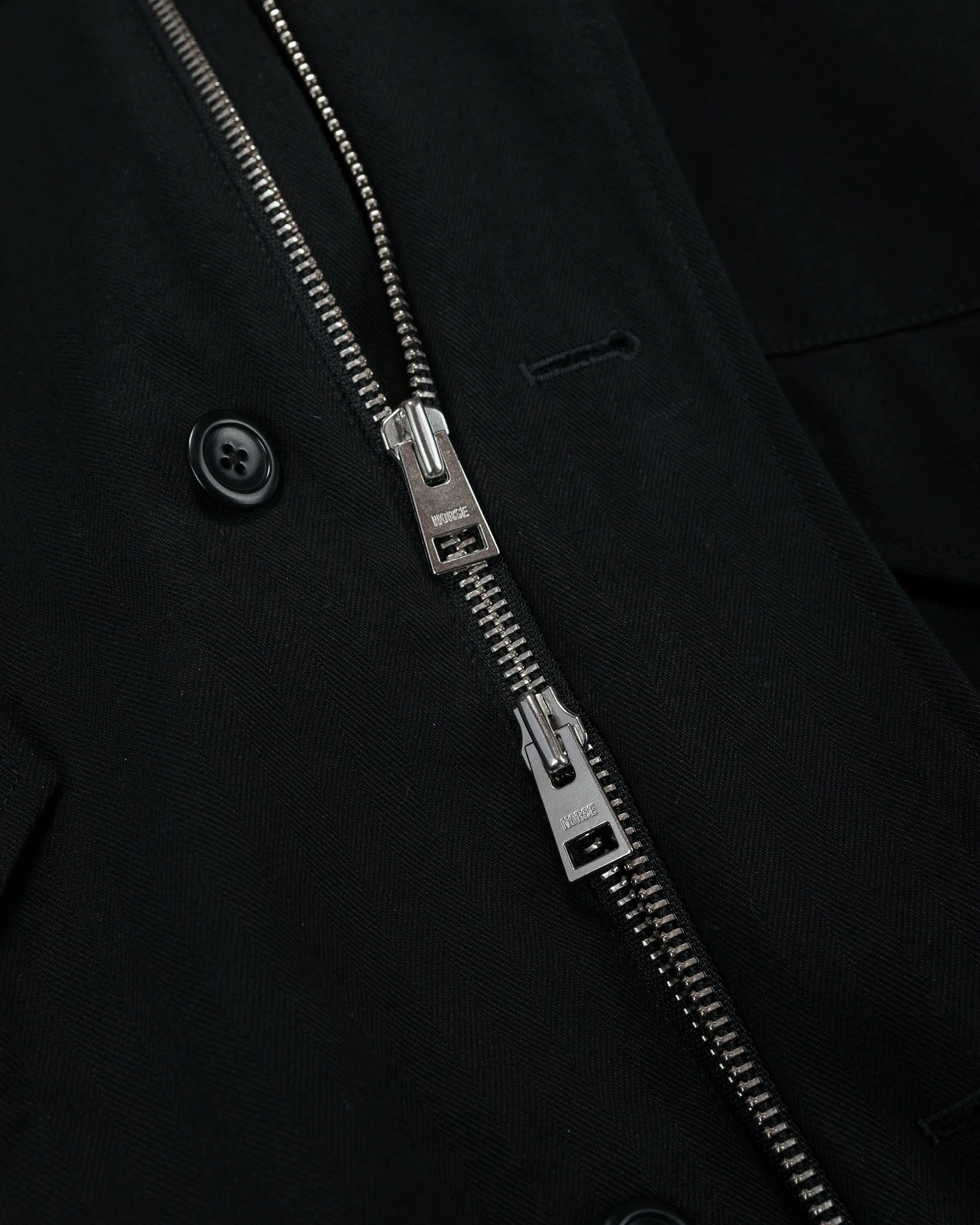 Norse Projects Vandel Herringbone Twill Flight Jacket All Black - Image 5