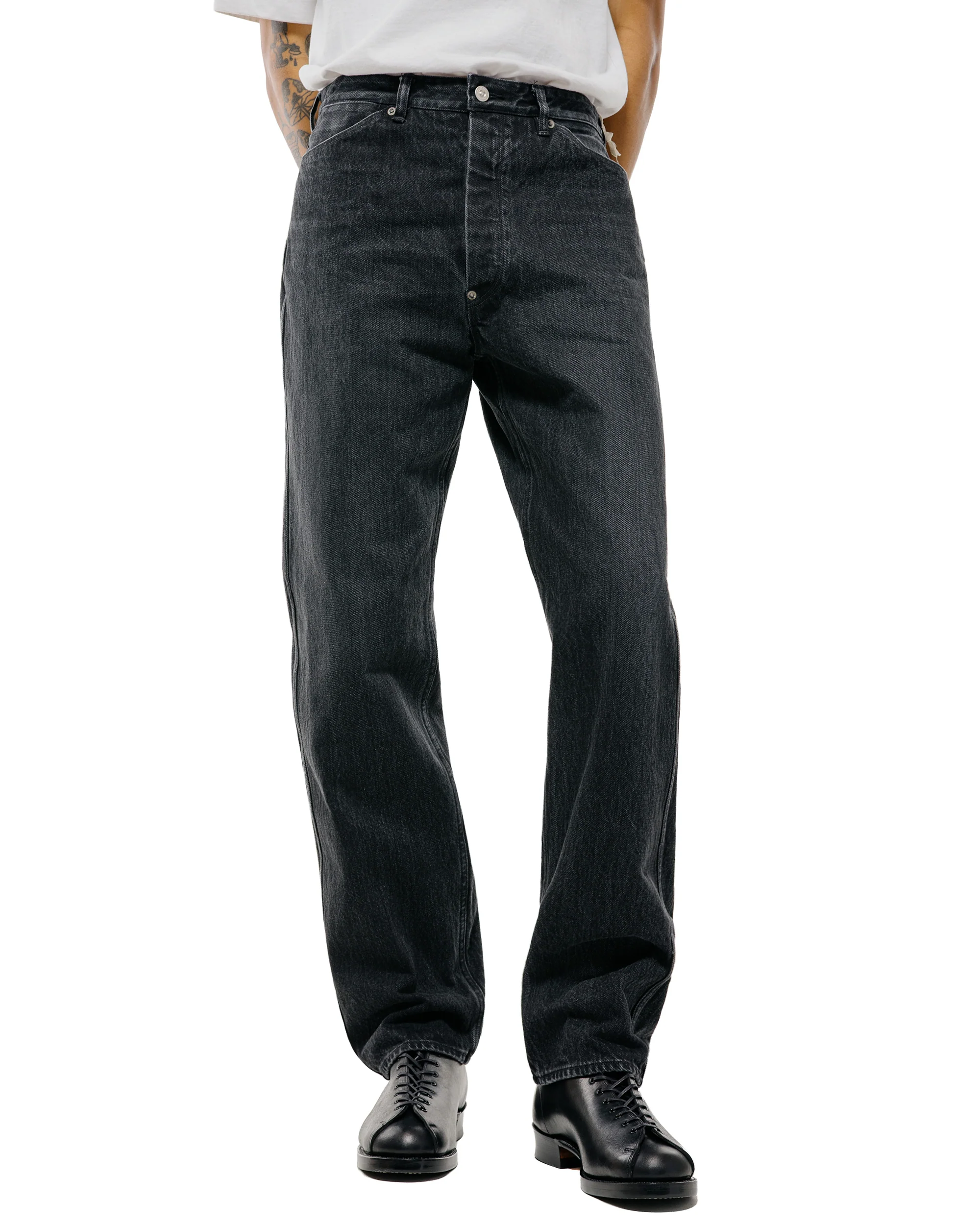 Old Joe Flat-Back Jean Trouser'946' Graphite - Image 2