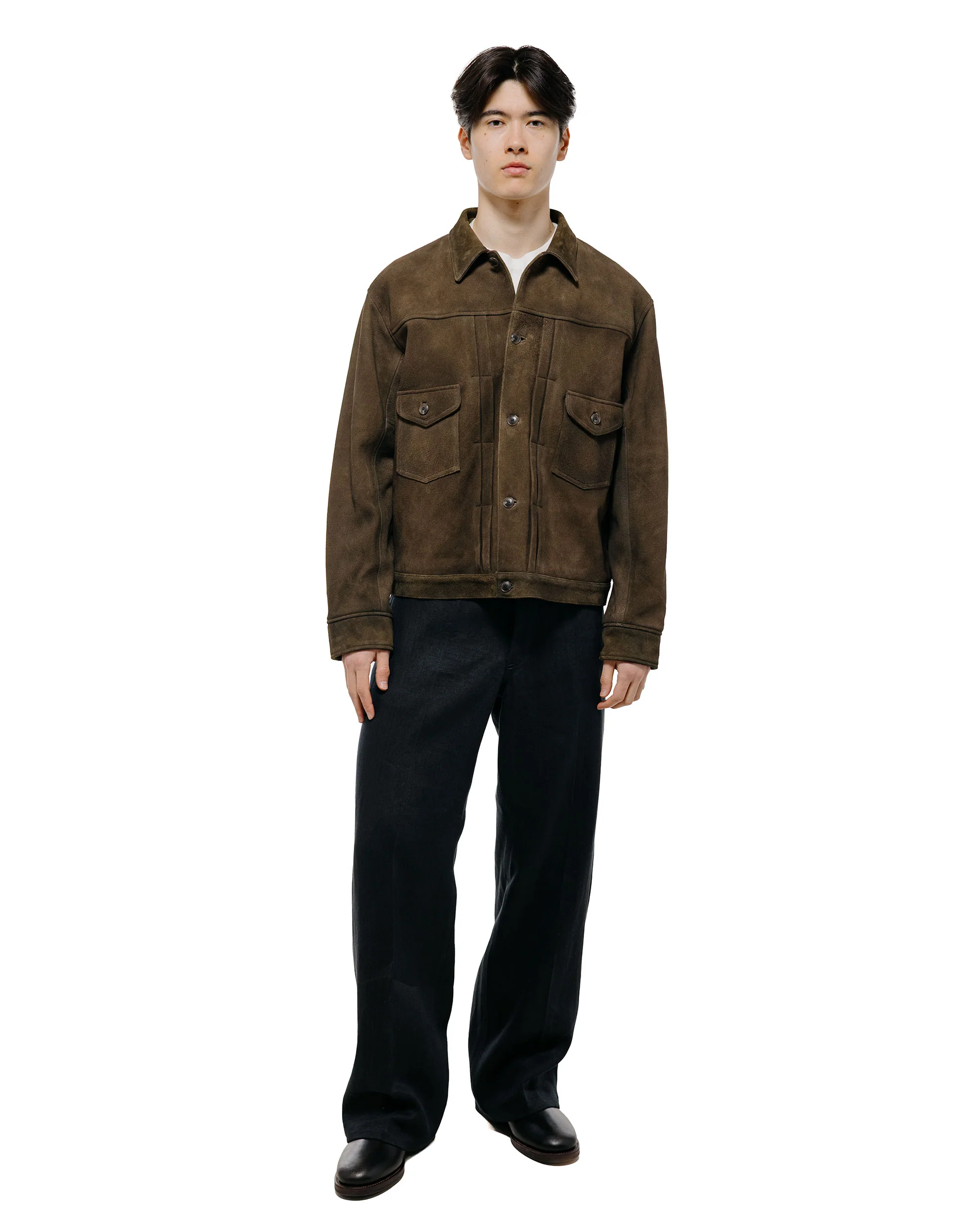 Old Joe Front Tuck Army Trouser Onyx - Image 5