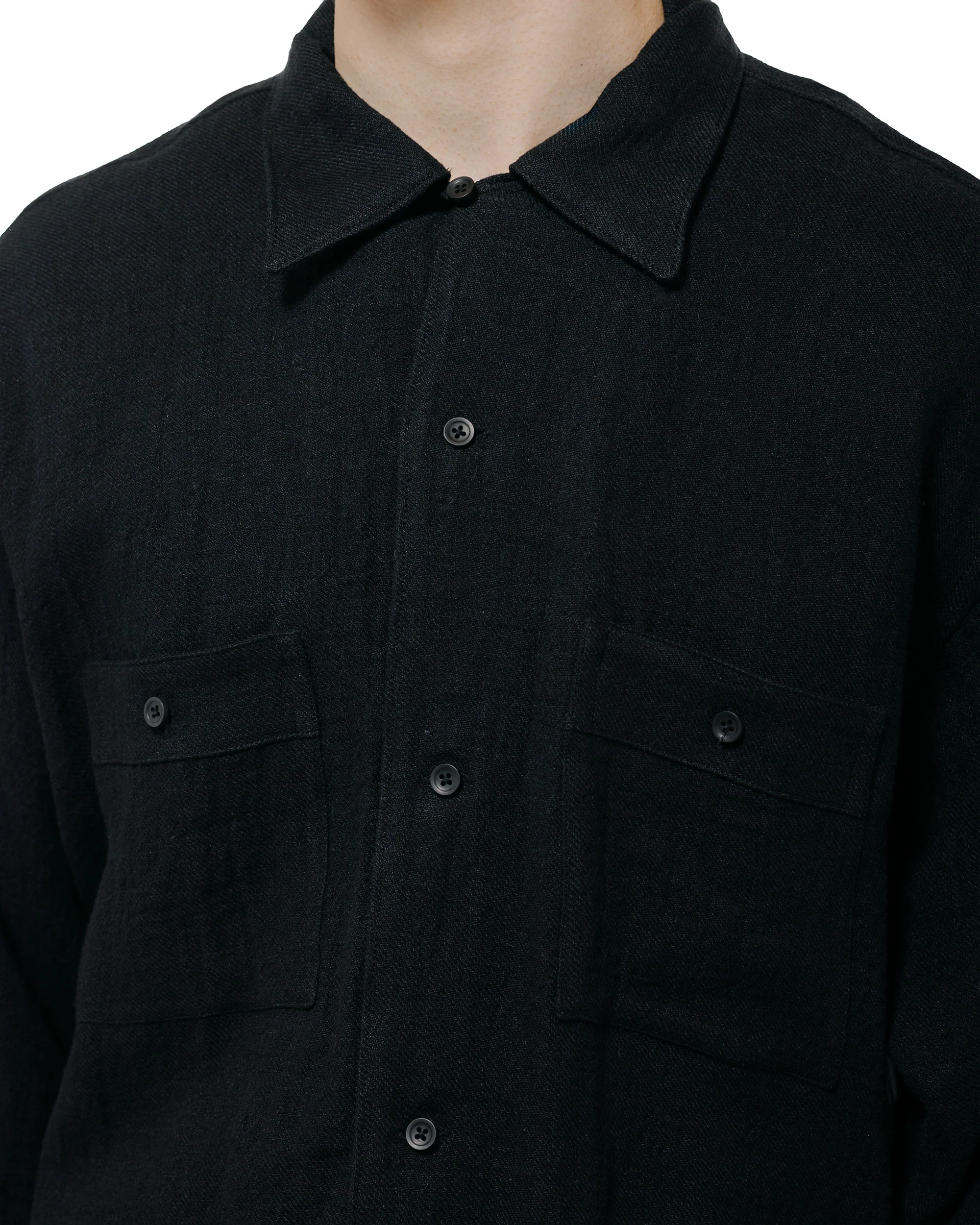 Old Joe Gathered Waist Marlboro Shirts Long Sleeve Onyx - Image 3