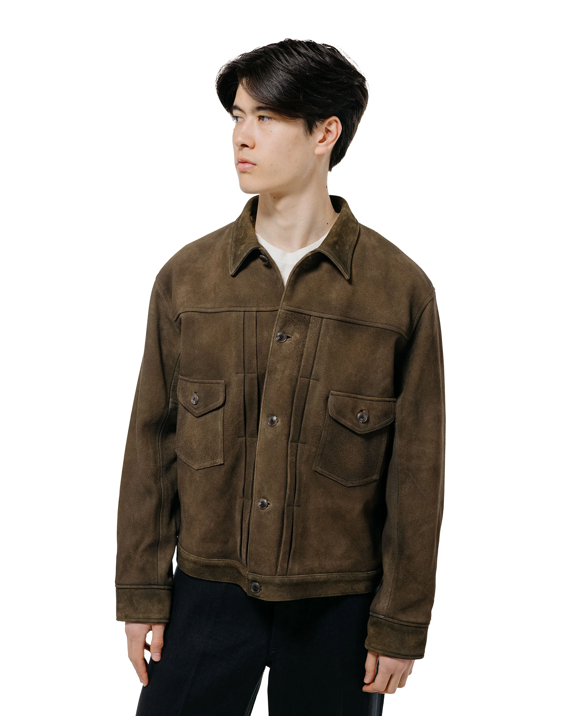 Old Joe Patina Deer Skin Jean Jacket Suede Oak Suede - Image 2