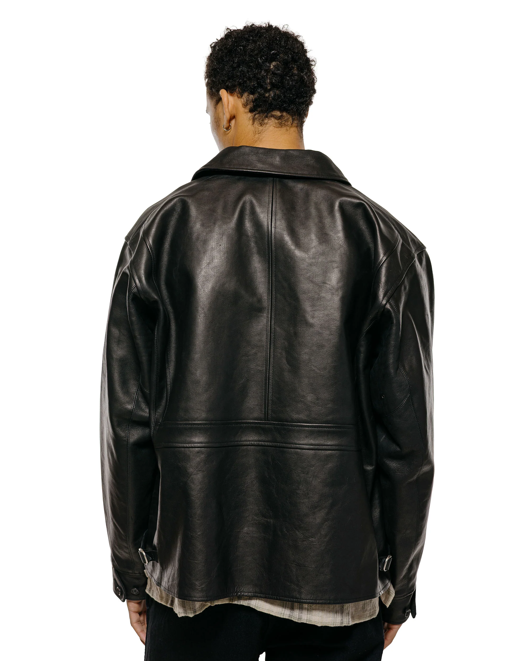 Old Joe Patina Horse-Hide Hercules Jacket Patina Black - Image 3
