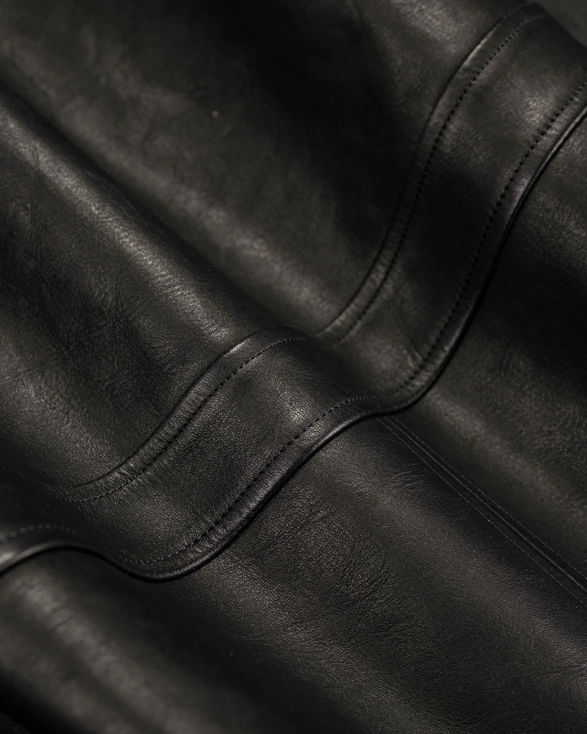 Old Joe Patina Horse-Hide Hercules Jacket Patina Black - Image 7
