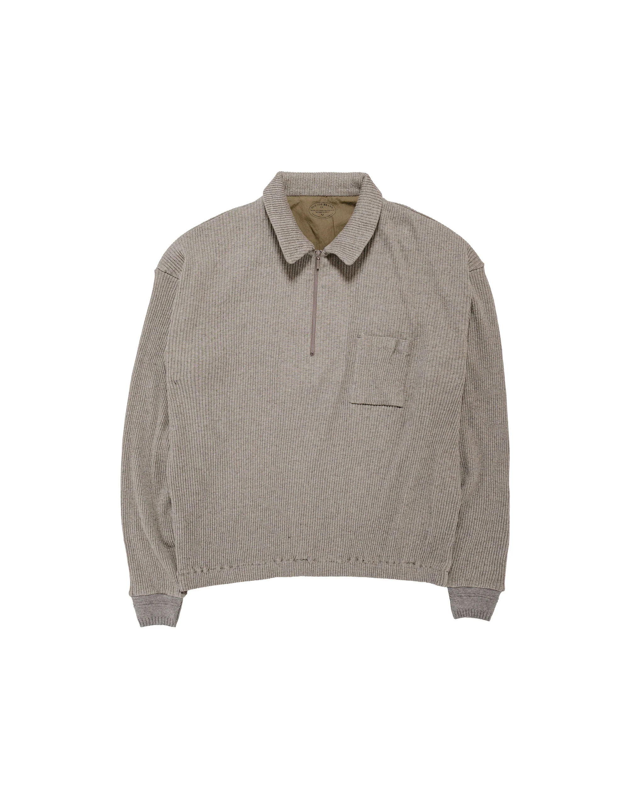 Old Joe Quater Zip Cotton Yak Ribed Shirts Morel