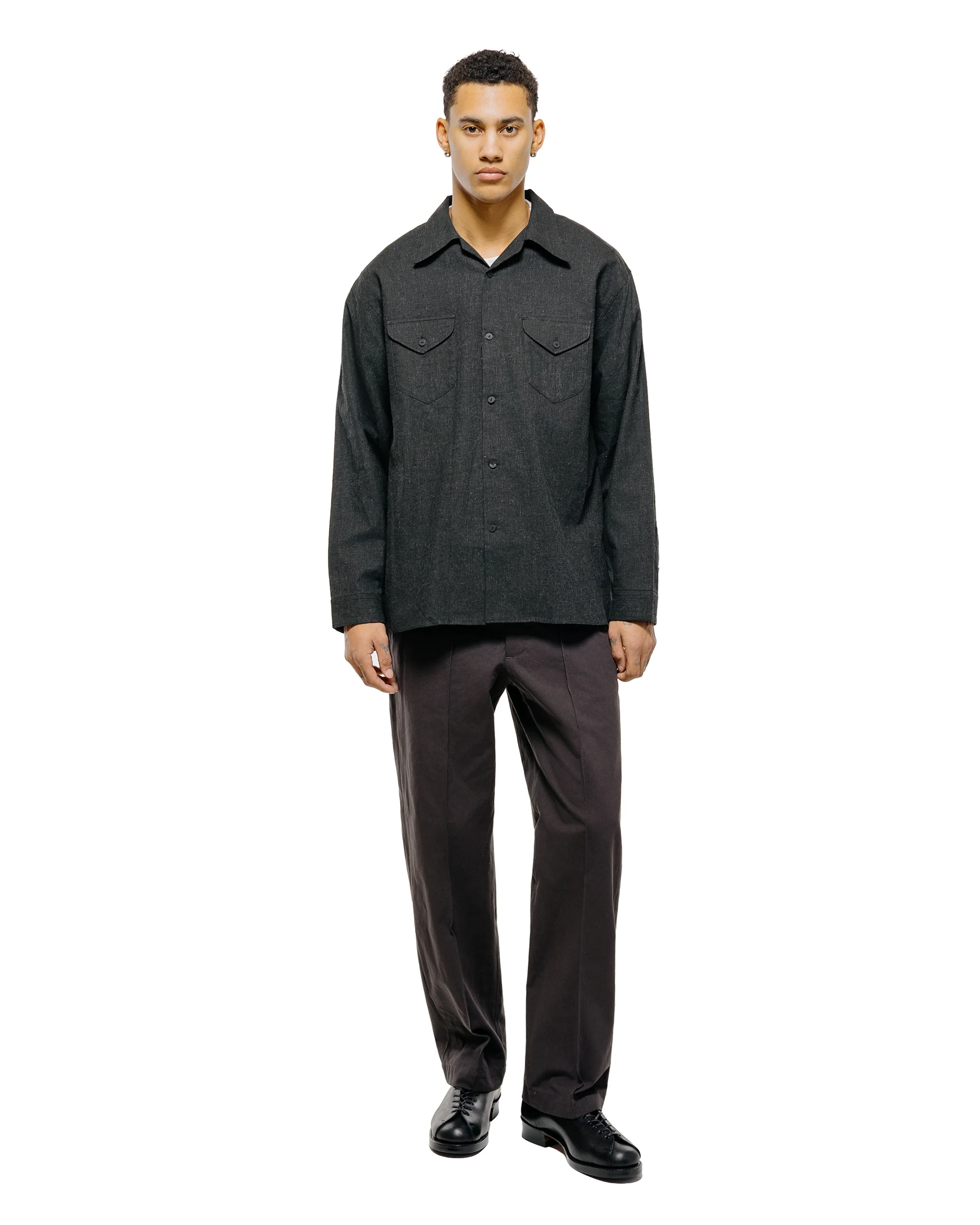 Old Joe Swallow Collar Sports Shirts Ink Black - Image 4
