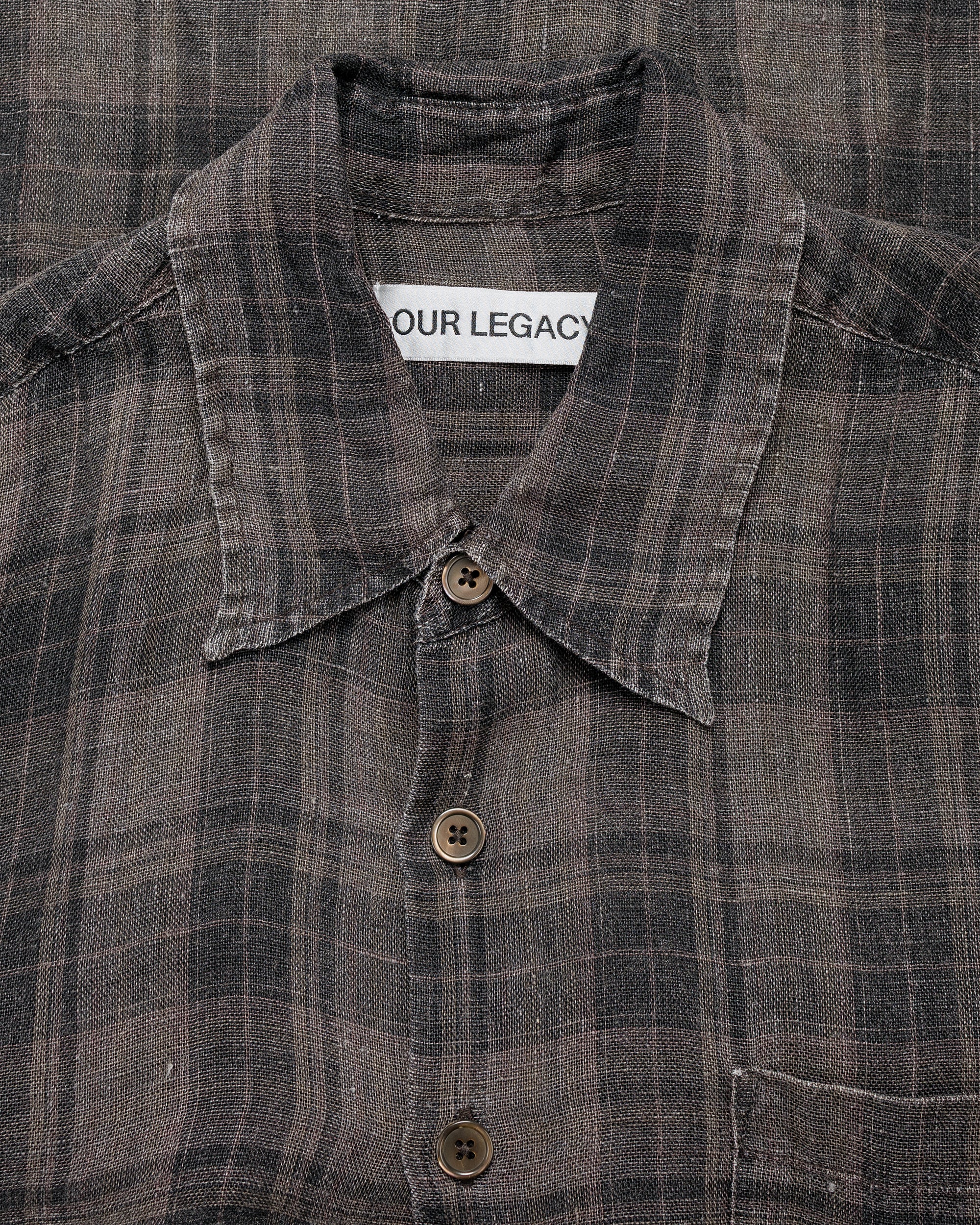 Our Legacy Above Shirt Penumbra Check Sheercoat Linen - Image 5