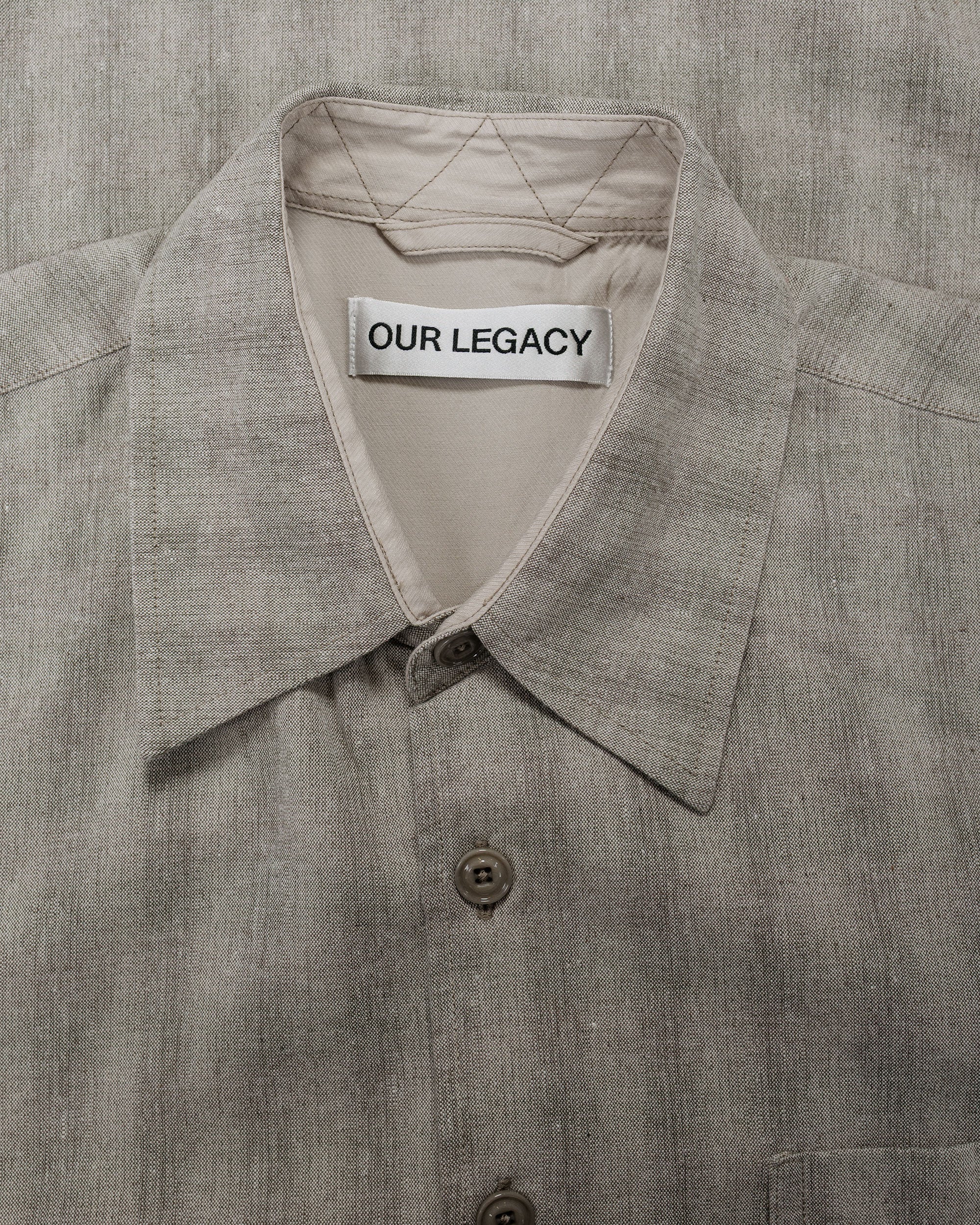 Our Legacy Above Shirt Sage Trail Check Dryline Weave - Image 5