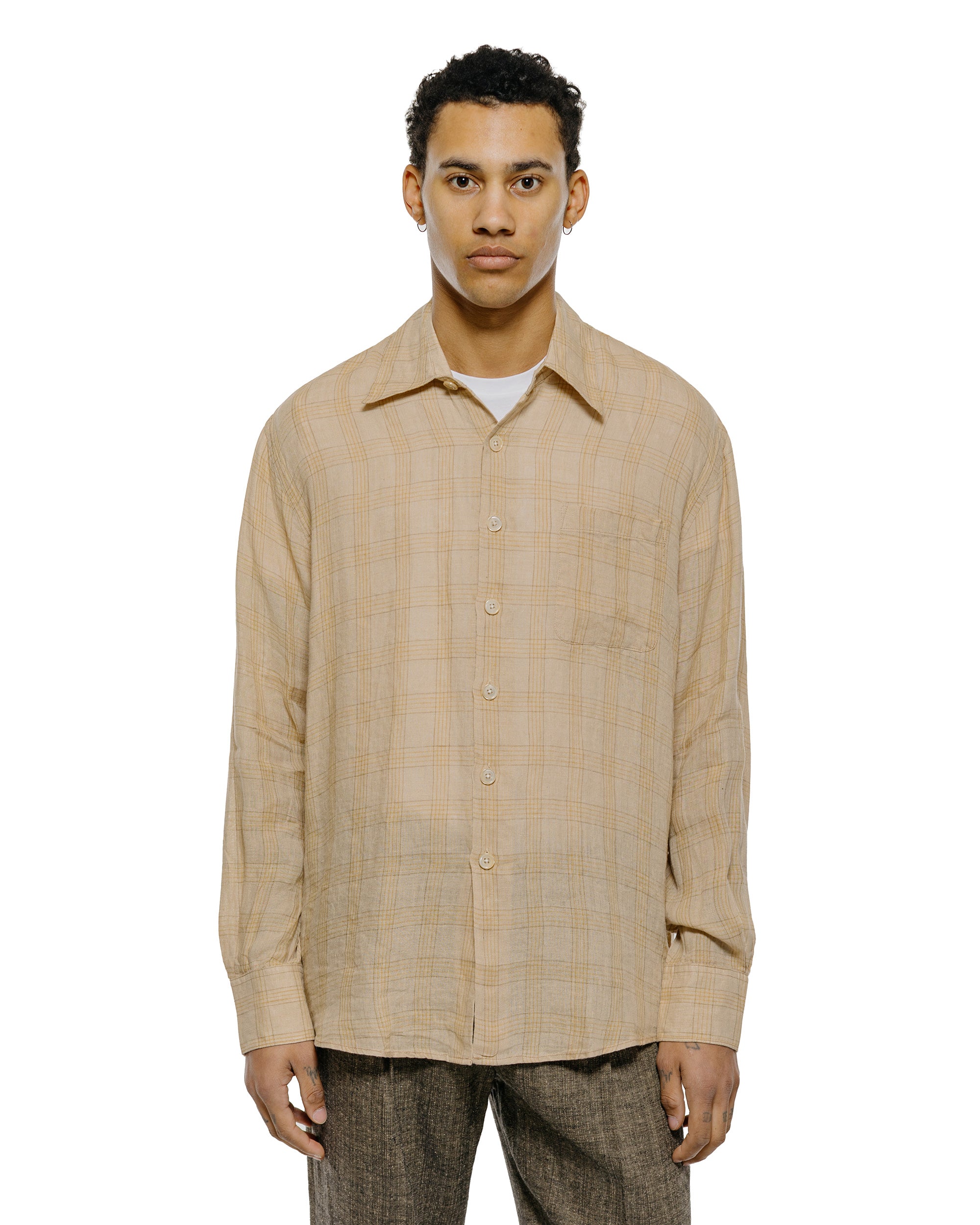 Our Legacy Above Shirt Vacay Check Gauze Linen - Image 2