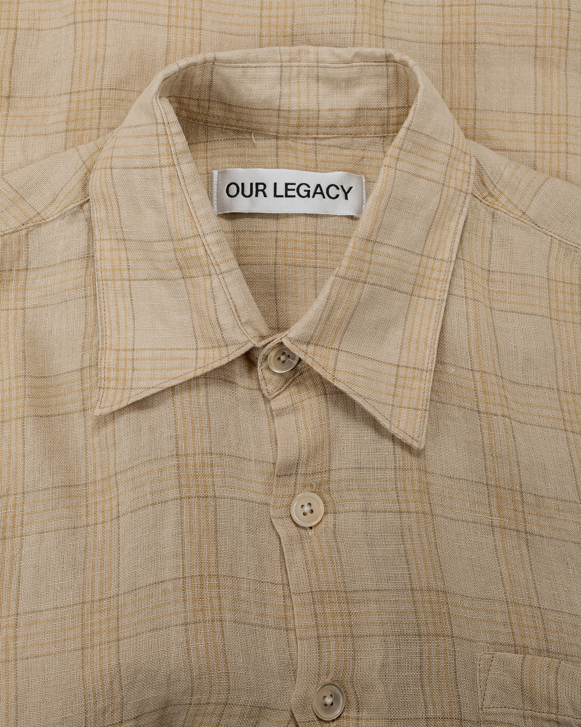 Our Legacy Above Shirt Vacay Check Gauze Linen - Image 5