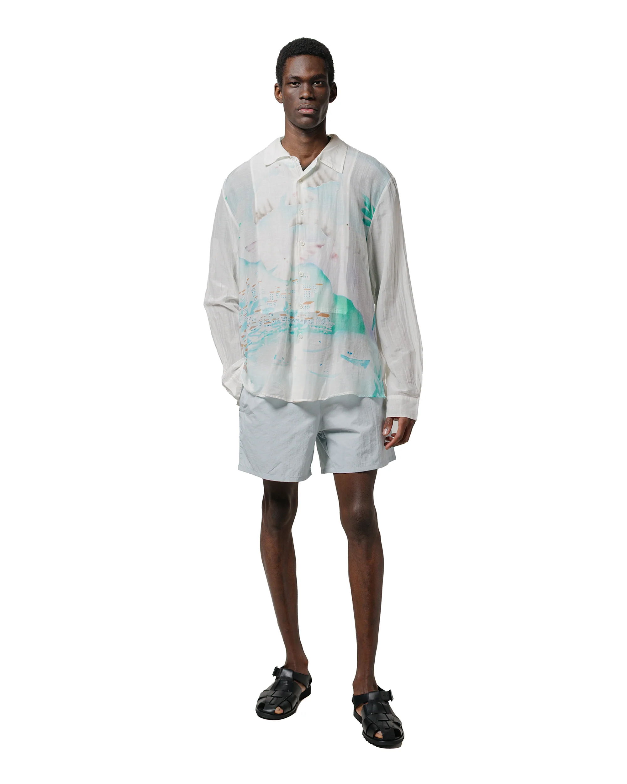 Our Legacy Adorn Shirt Sea View Print Cotton Silk - Image 4