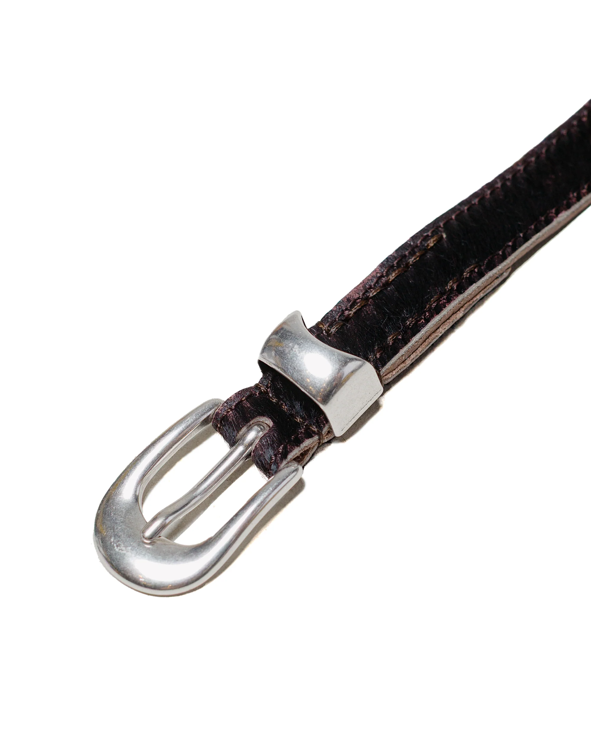 Our Legacy Belt 2CM Chocolate Hair On Hide - Image 2