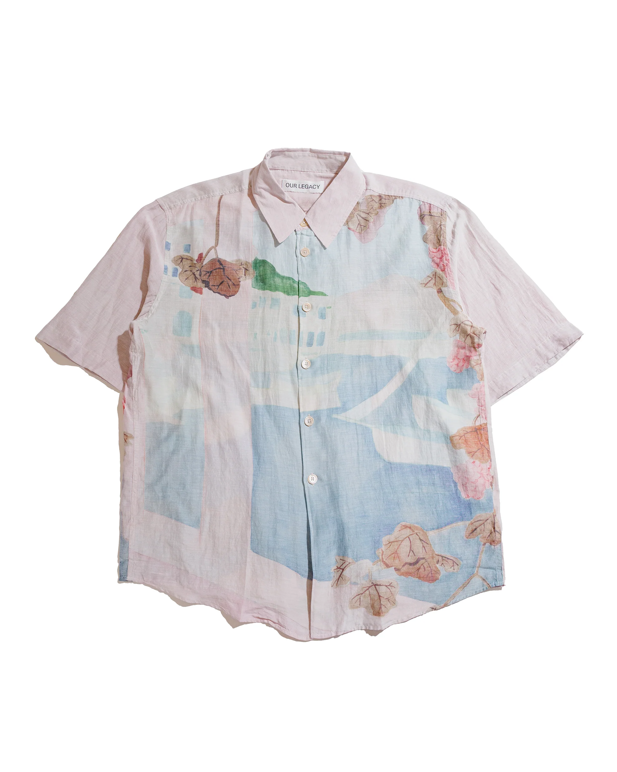 Our Legacy Beyond Shirt Shortsleeve Marina Vista Print Cotton Silk