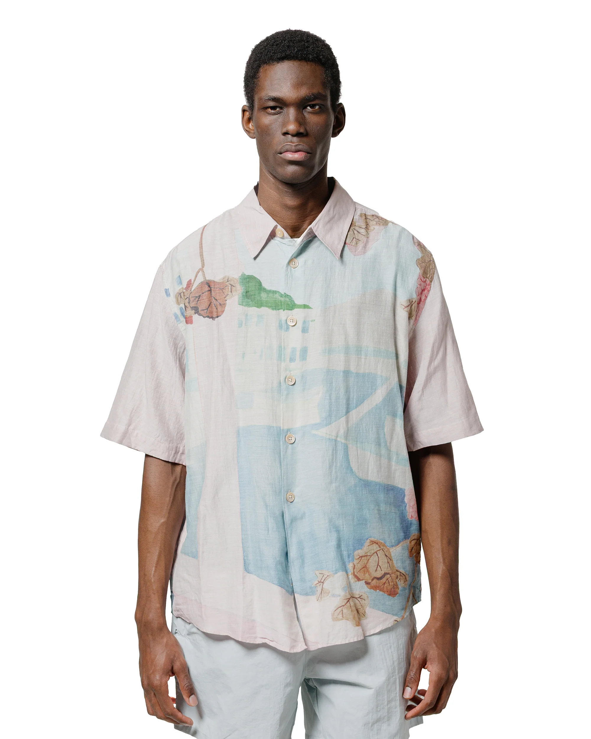Our Legacy Beyond Shirt Shortsleeve Marina Vista Print Cotton Silk - Image 2