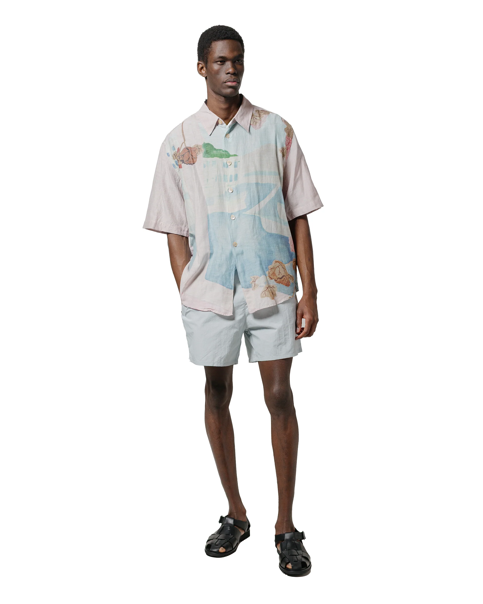 Our Legacy Beyond Shirt Shortsleeve Marina Vista Print Cotton Silk - Image 4