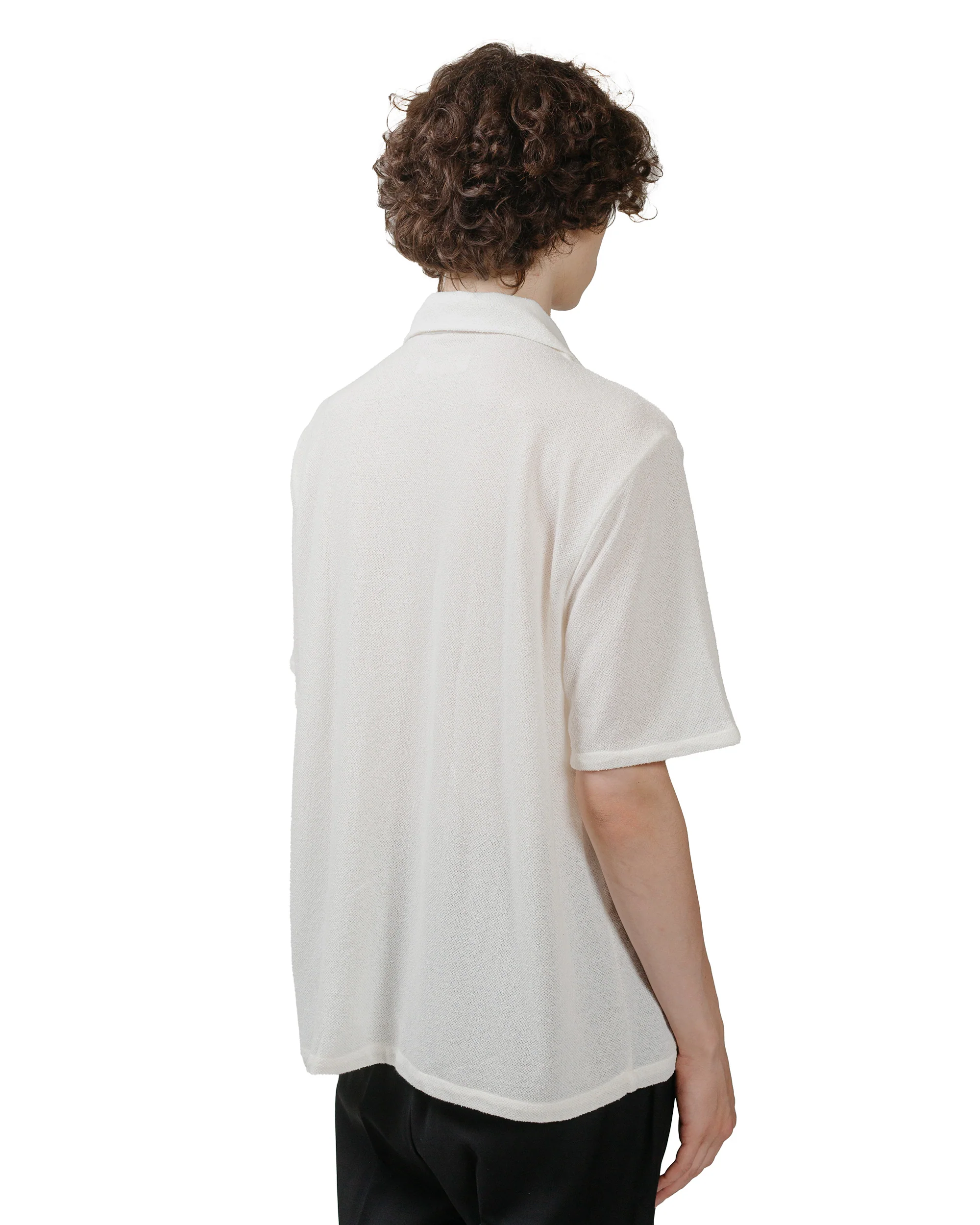Our Legacy Box Shirt Shortsleeve White Boucle - Image 3