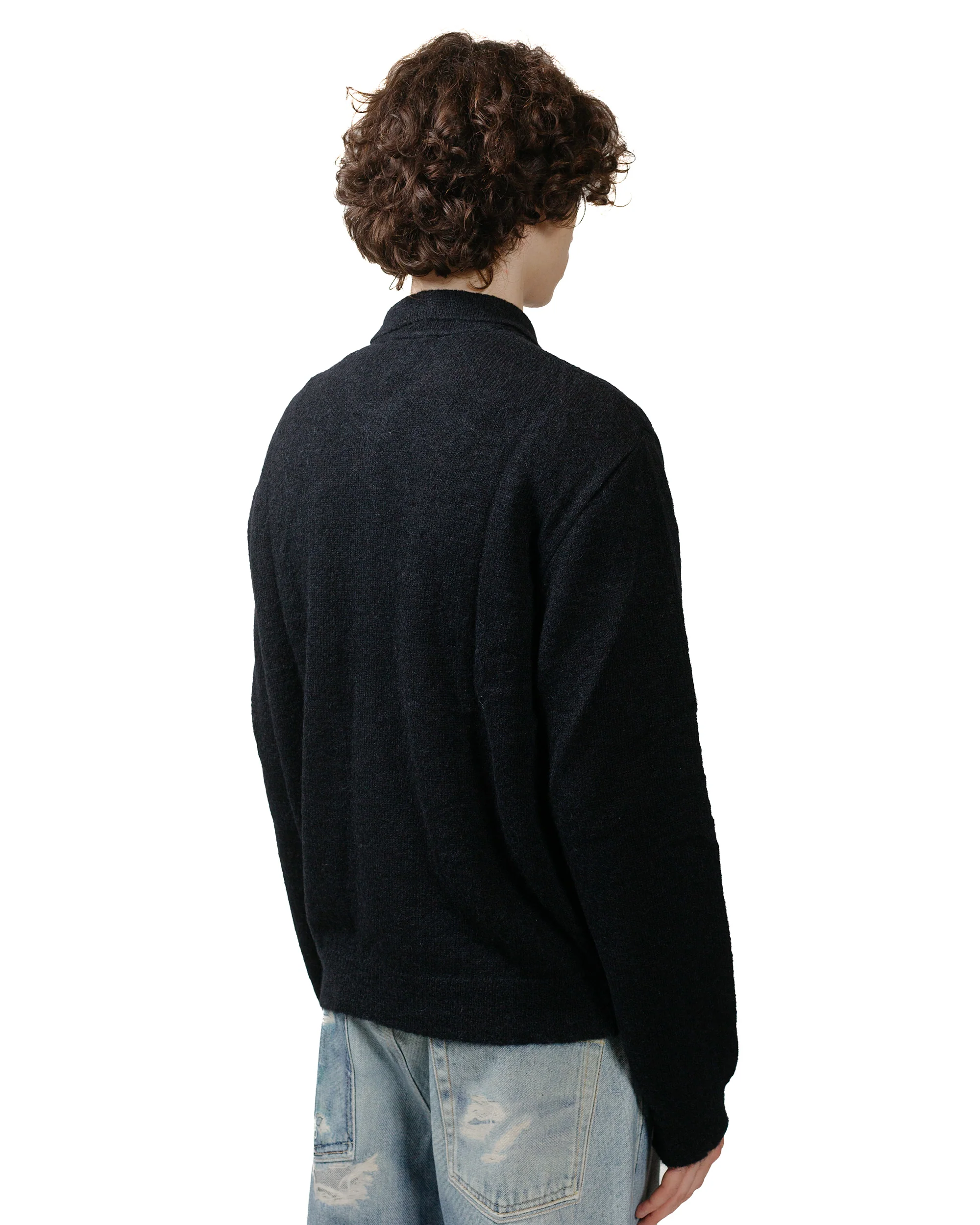 Our Legacy Evening Polo Black Fuzzy Alpaca - Image 3