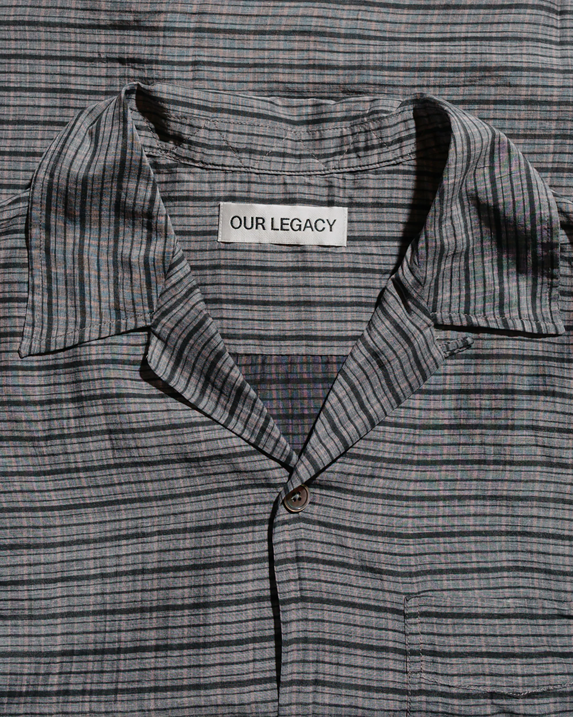 Our Legacy Heusen Shirt Shortsleeve Picnic Check Cotton Silk - Image 5