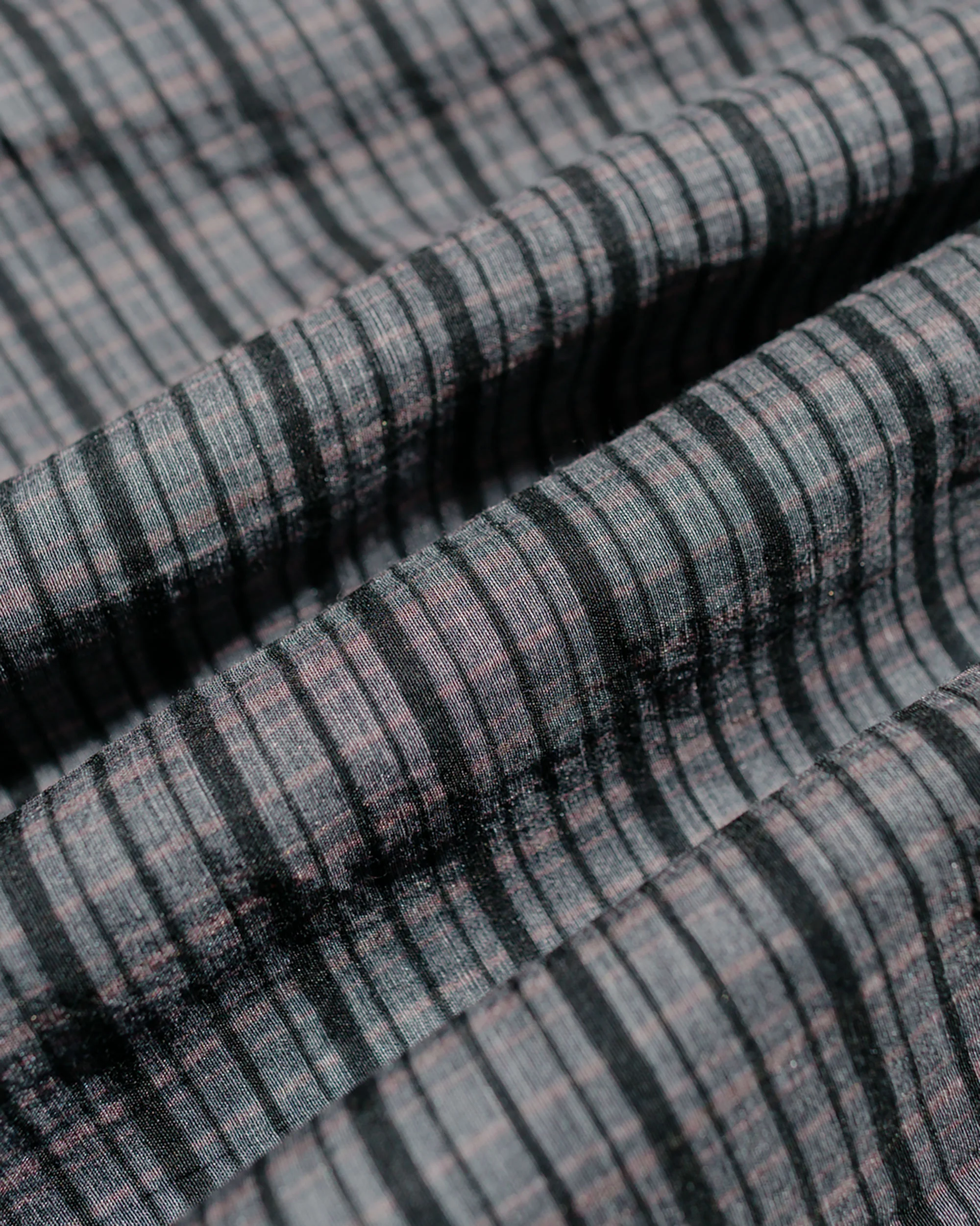 Our Legacy Heusen Shirt Shortsleeve Picnic Check Cotton Silk - Image 6