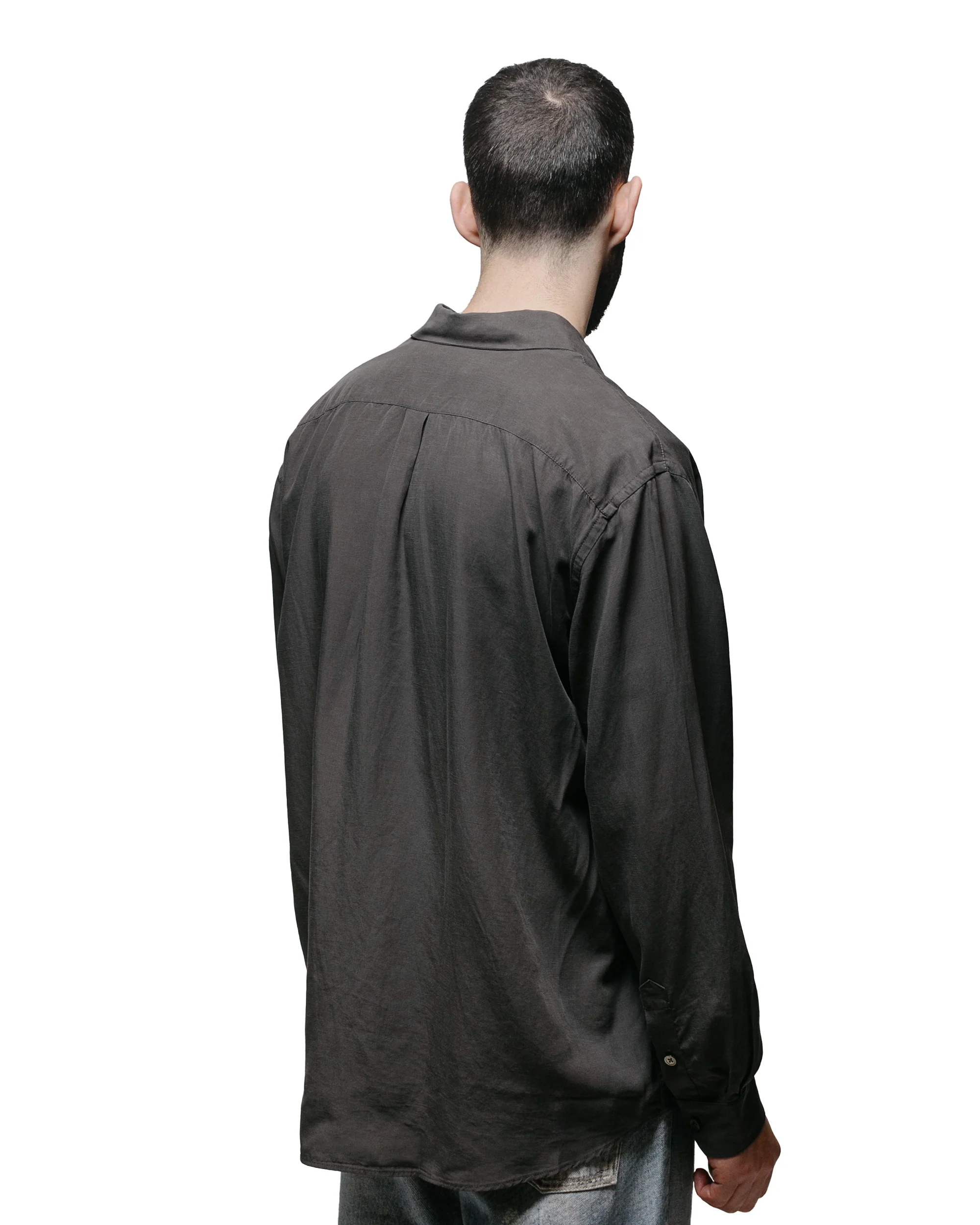 Our Legacy Initial Shirt Ash Grey Liquid Lyocell - Image 3