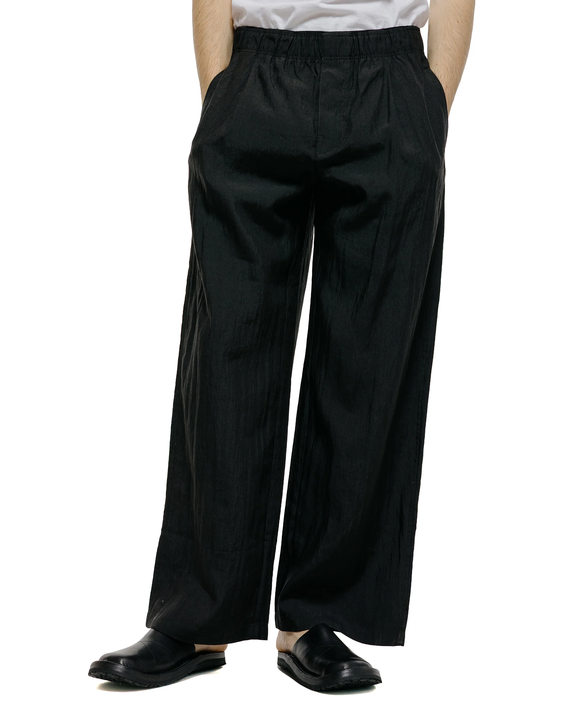 Our Legacy Leisure Trouser Soot Black Techflax - Image 2