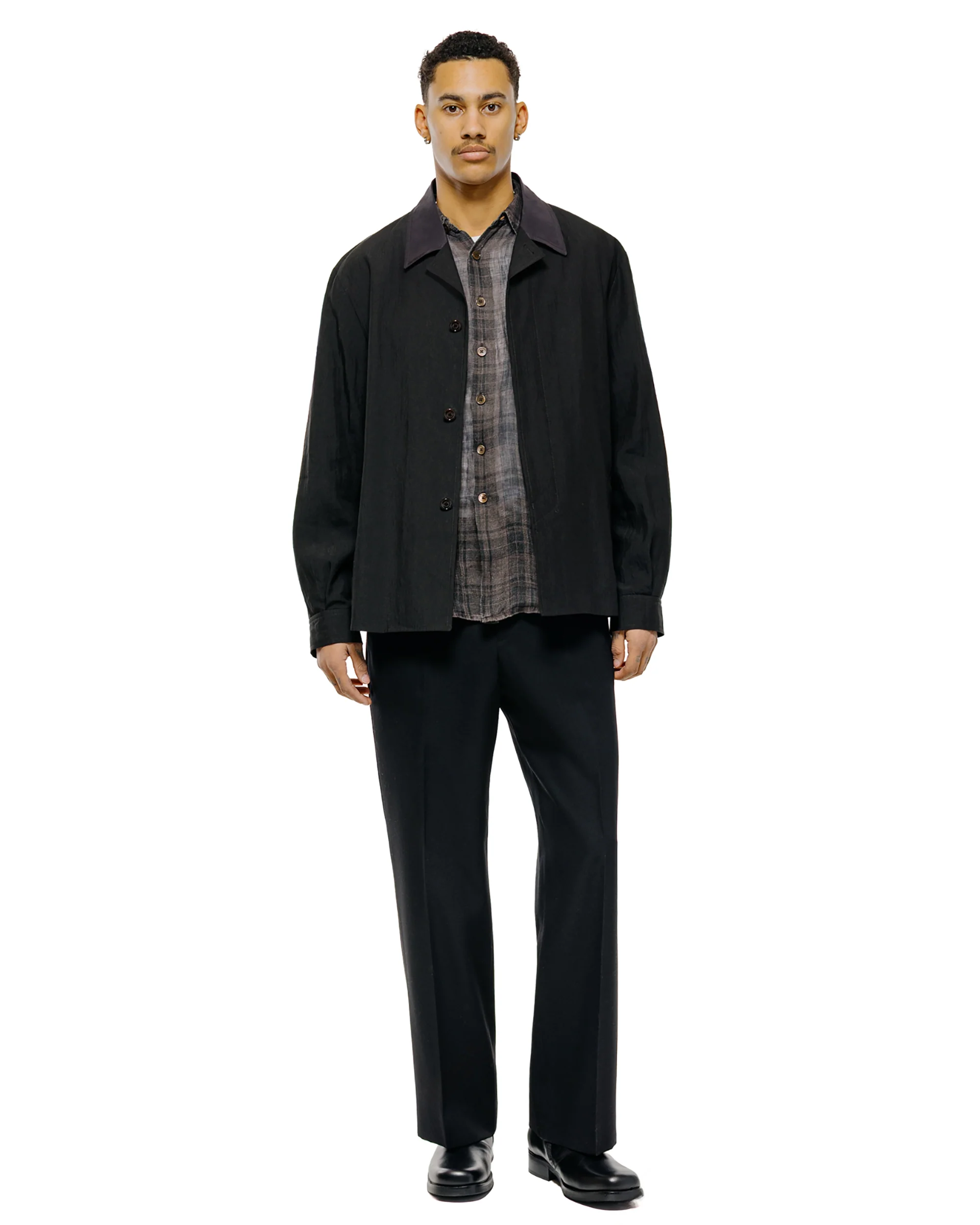 Our Legacy Pack Blazer Soot Black Techflax - Image 4