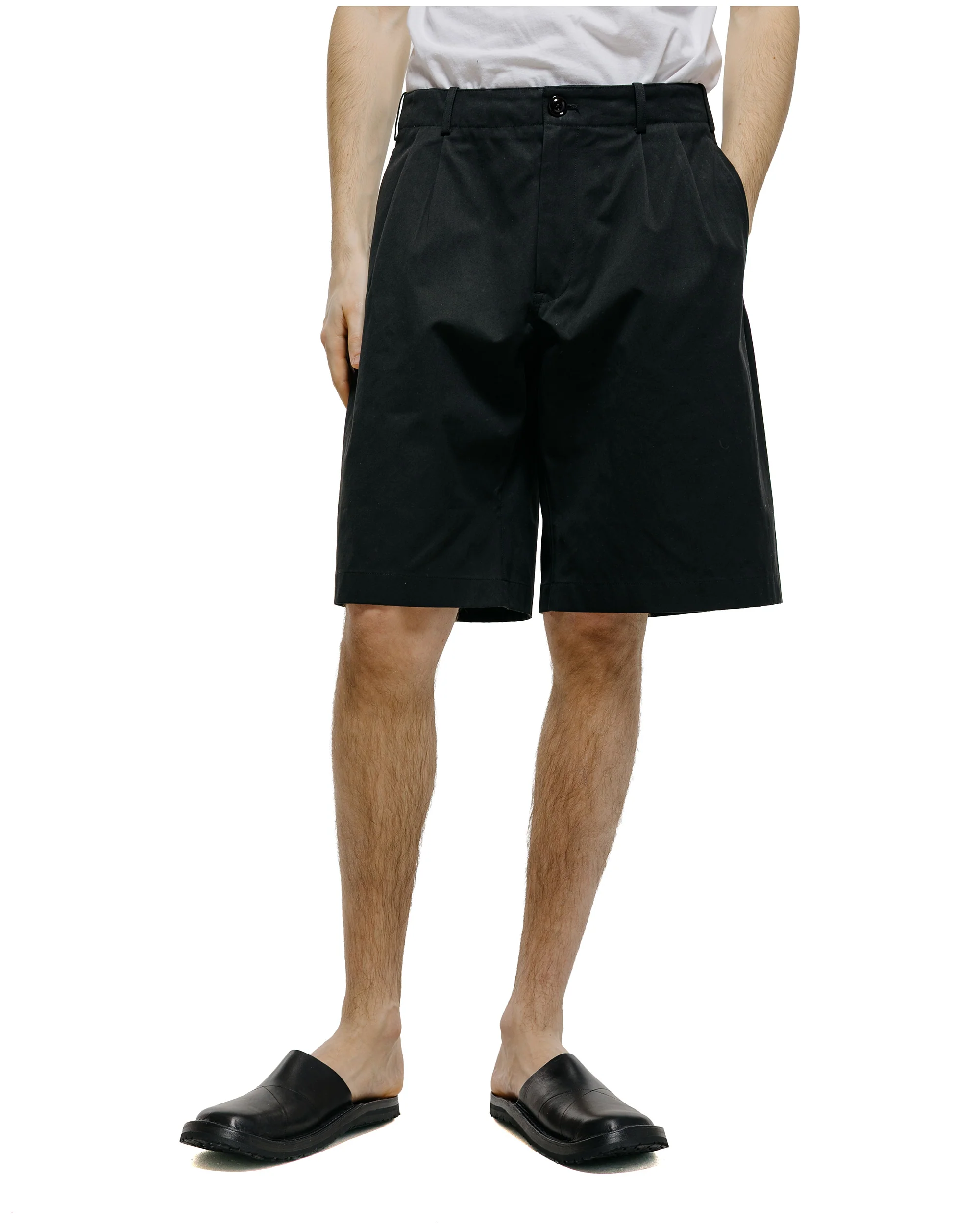 Our Legacy Ponte Shorts Studio Black Micro Canvas - Image 2