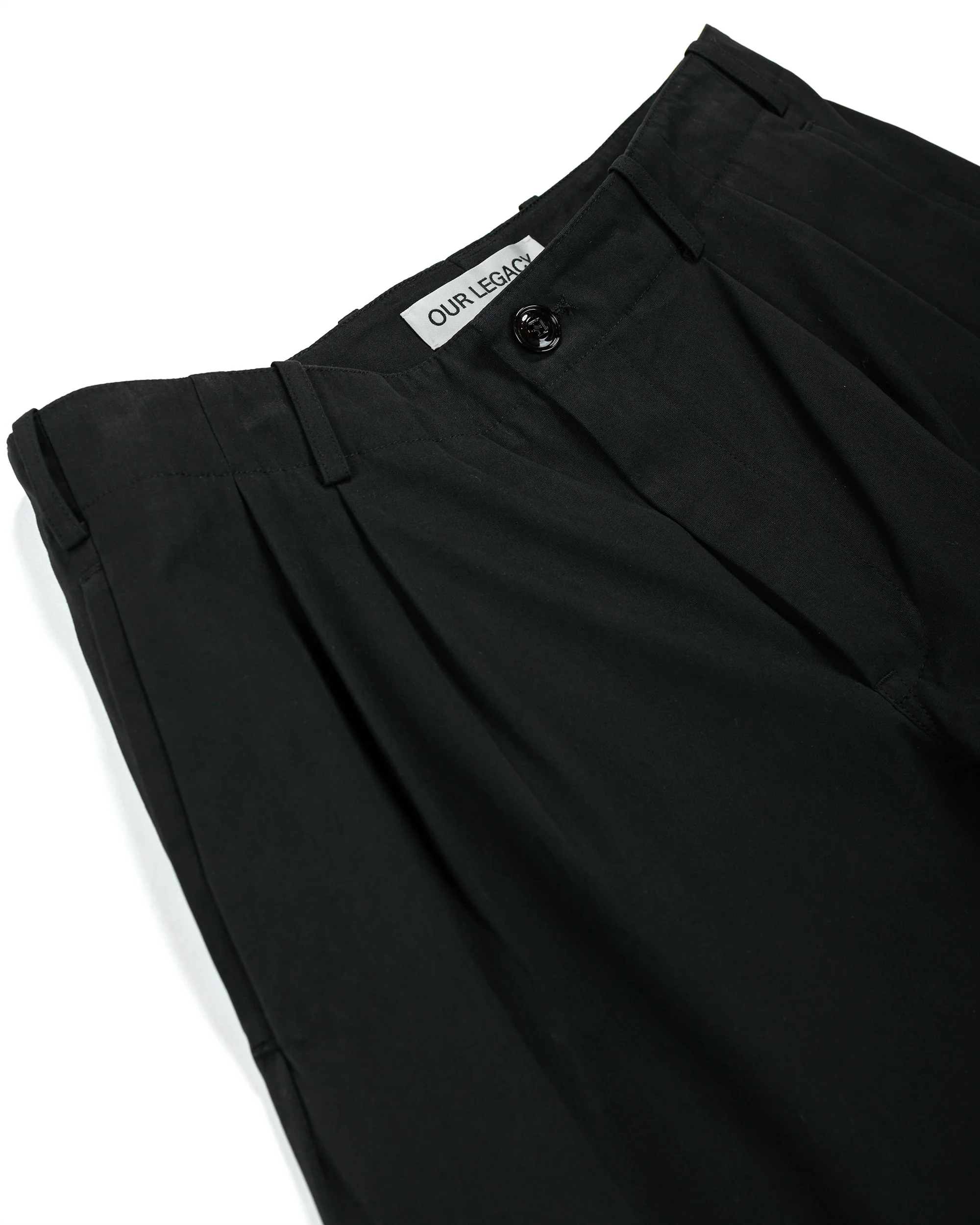 Our Legacy Ponte Shorts Studio Black Micro Canvas - Image 5