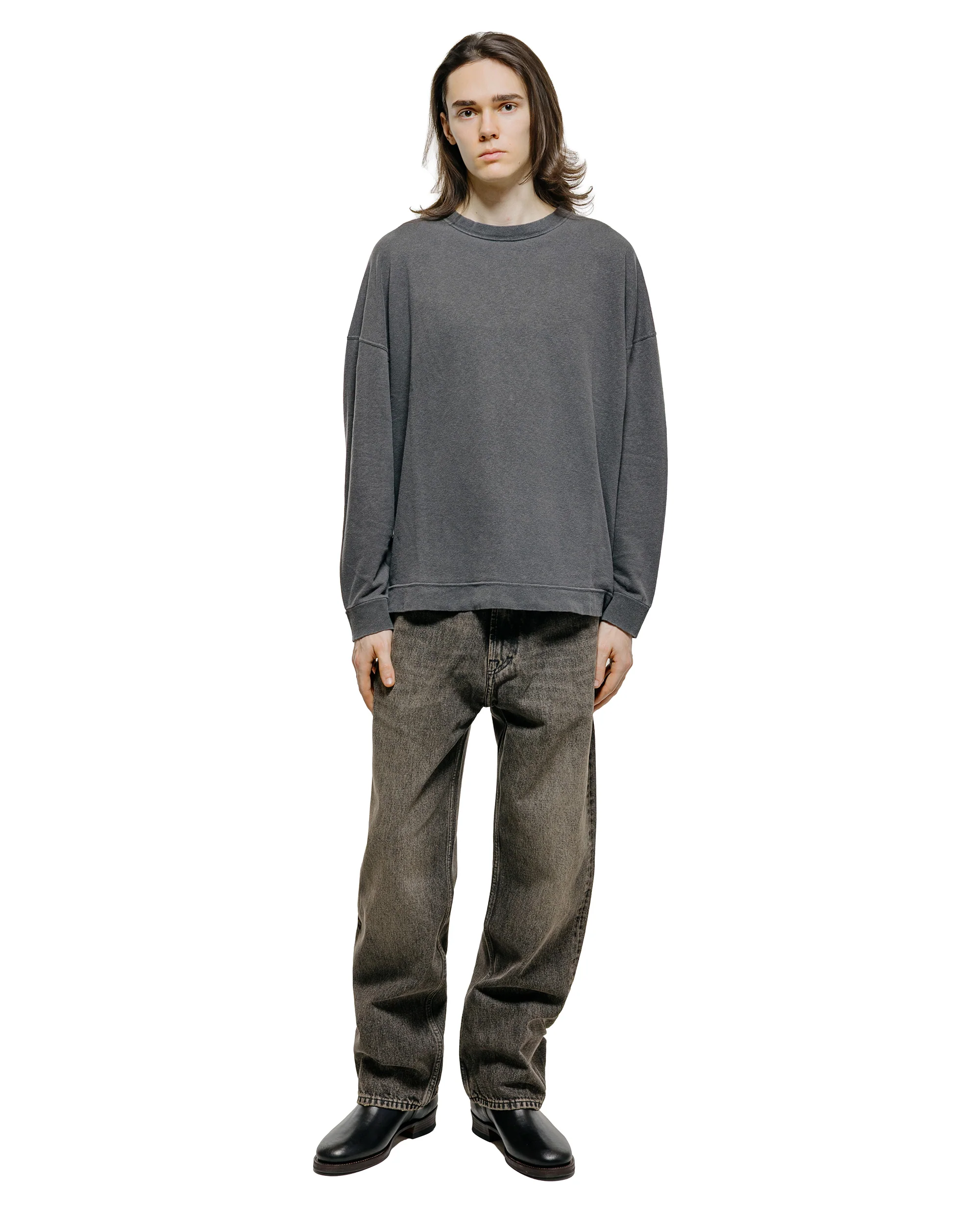 Our Legacy Slack Sweatshirt Washed Black Rogue Loopback - Image 4