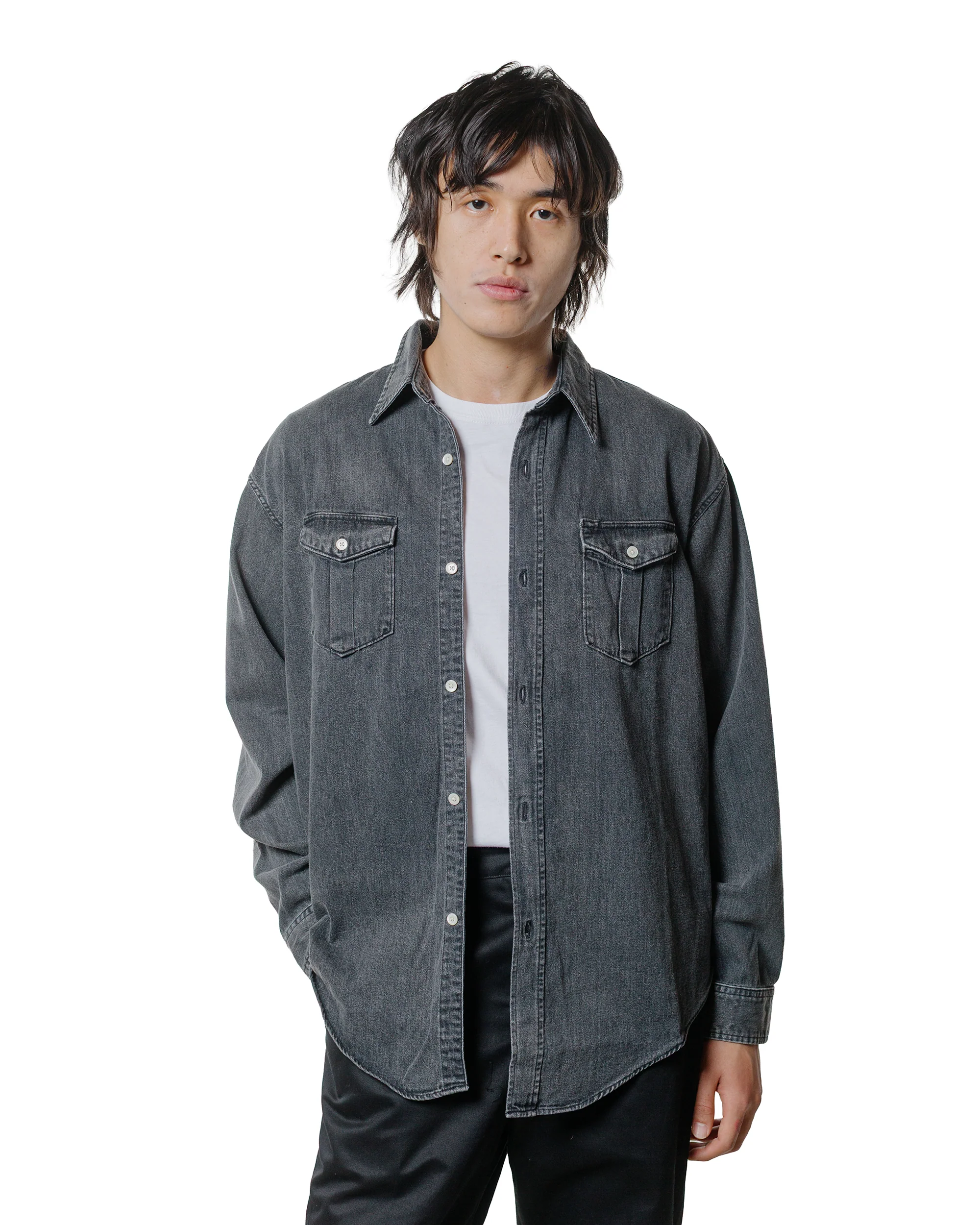 Phigvel Denim Workaday Shirt Black (Fade) - Image 2