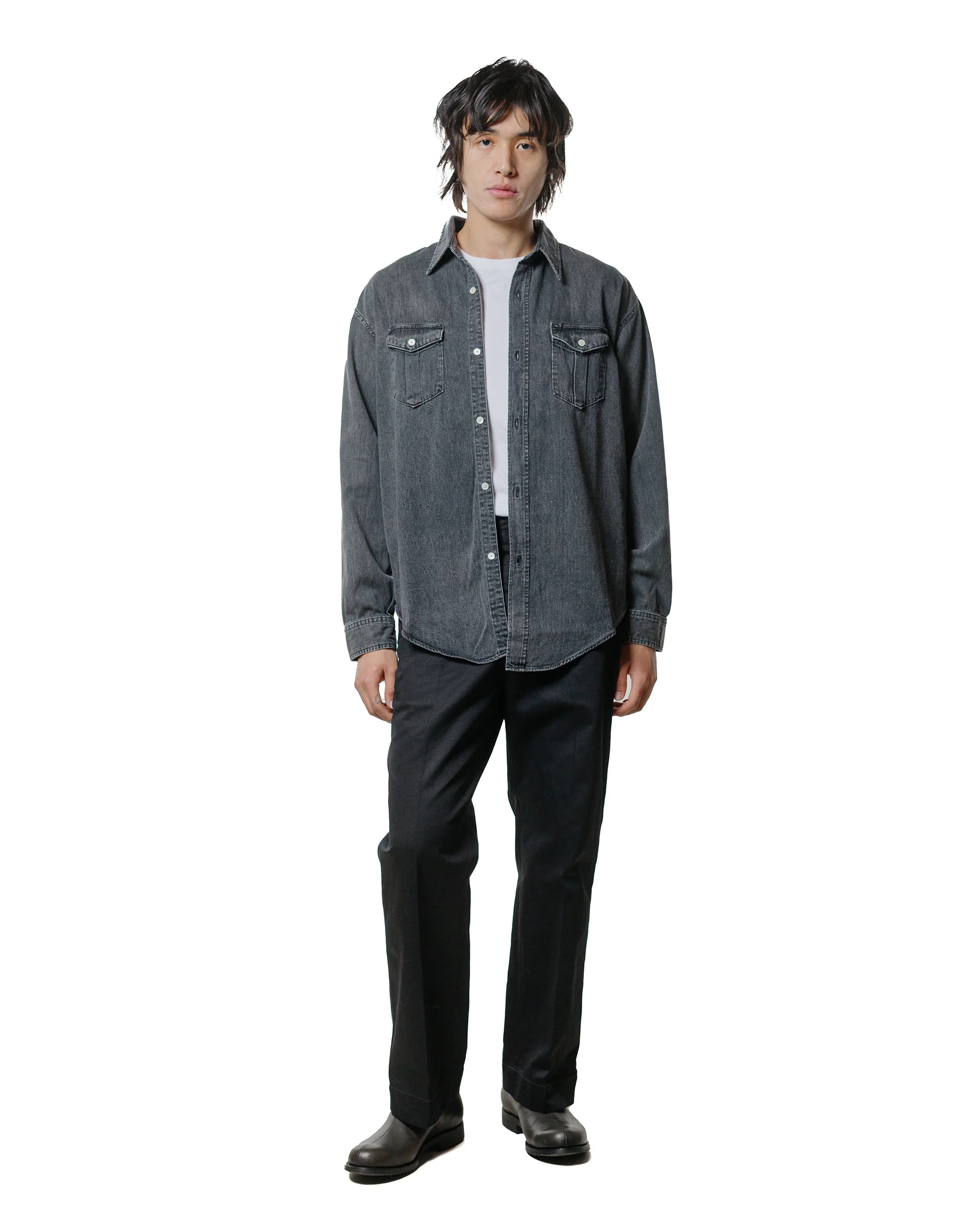 Phigvel Denim Workaday Shirt Black (Fade) - Image 4