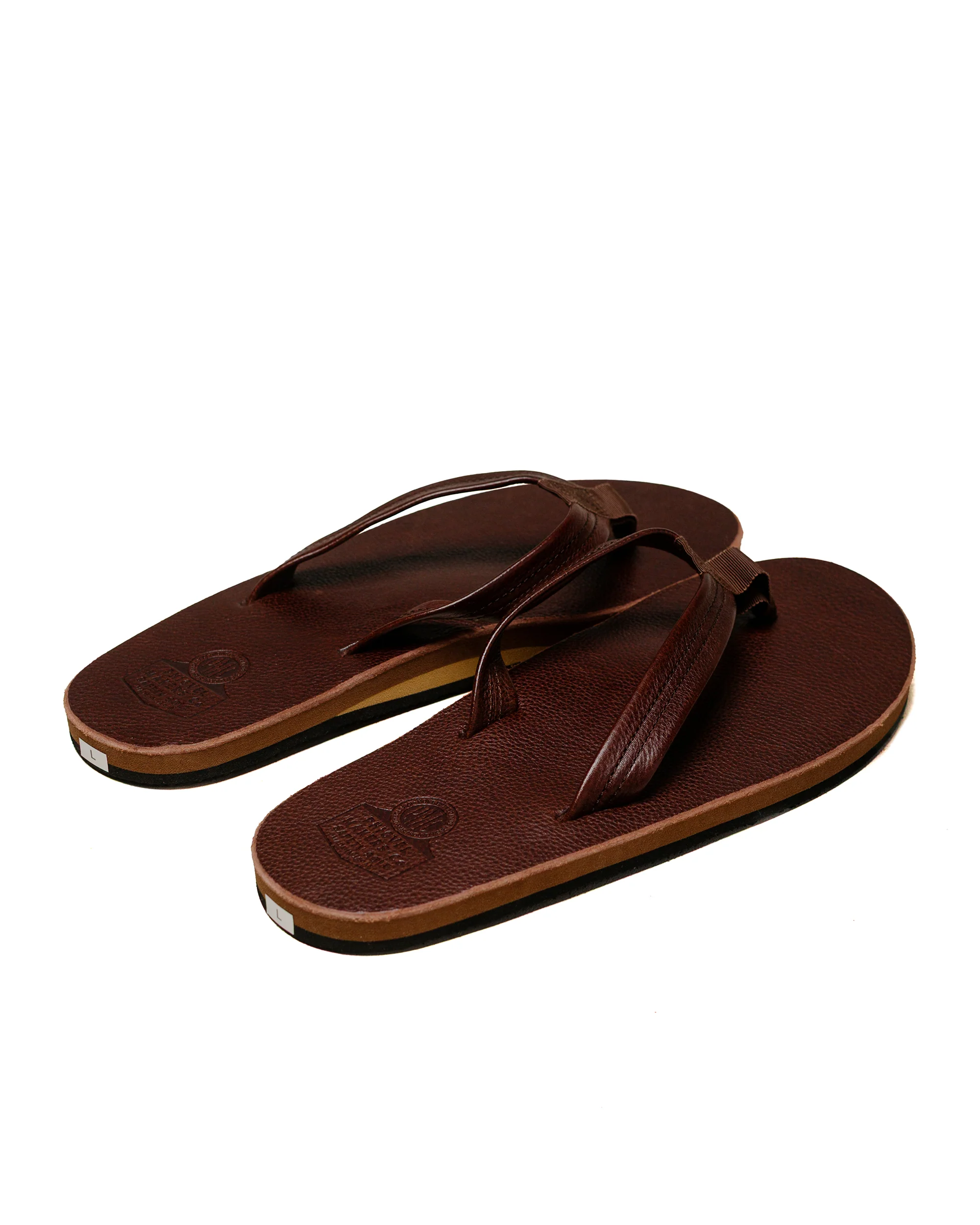 Phigvel Leather Beach Sandals Brown - Image 3
