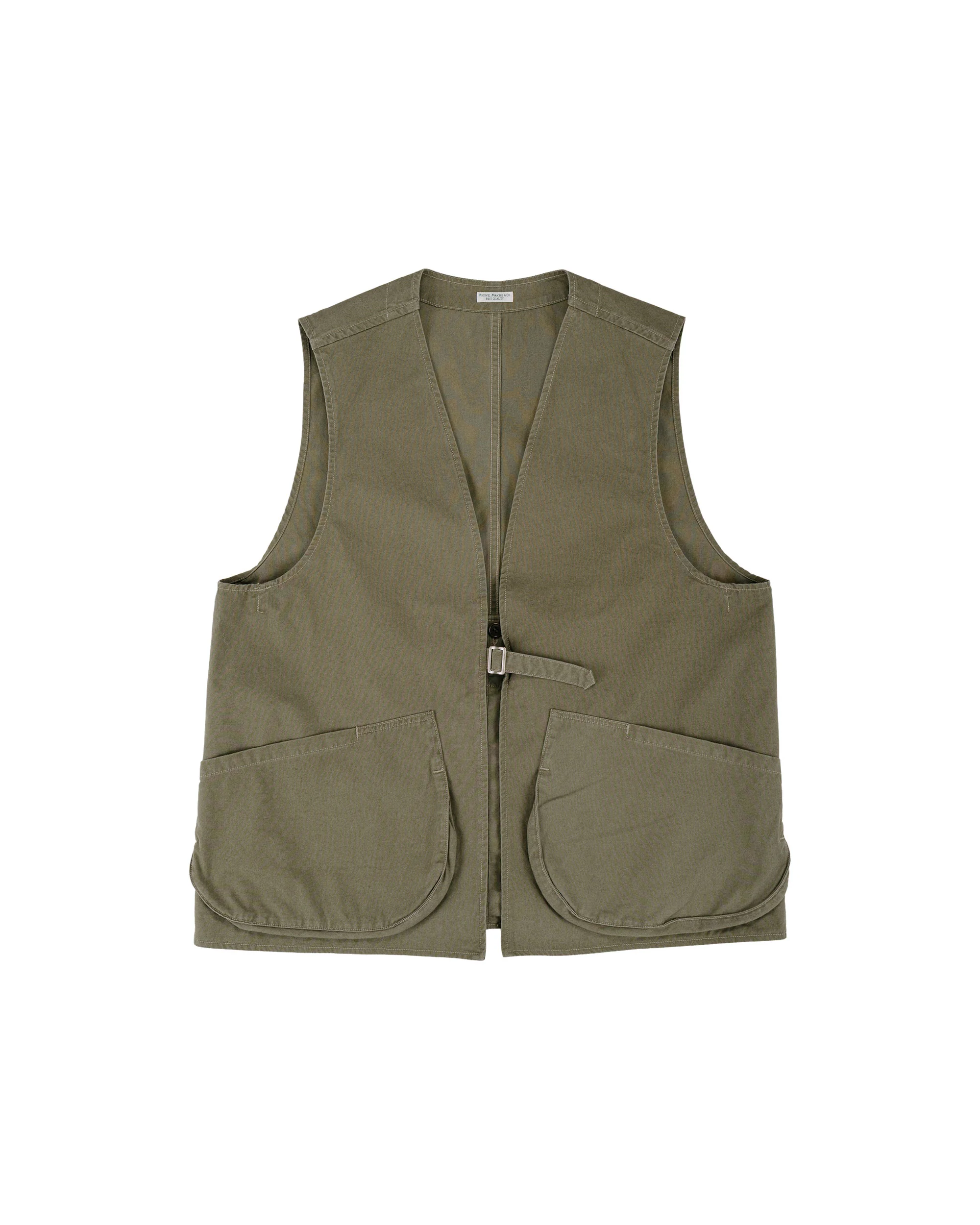 Phigvel Poplin Cloth Hunting Vest Faded Olive