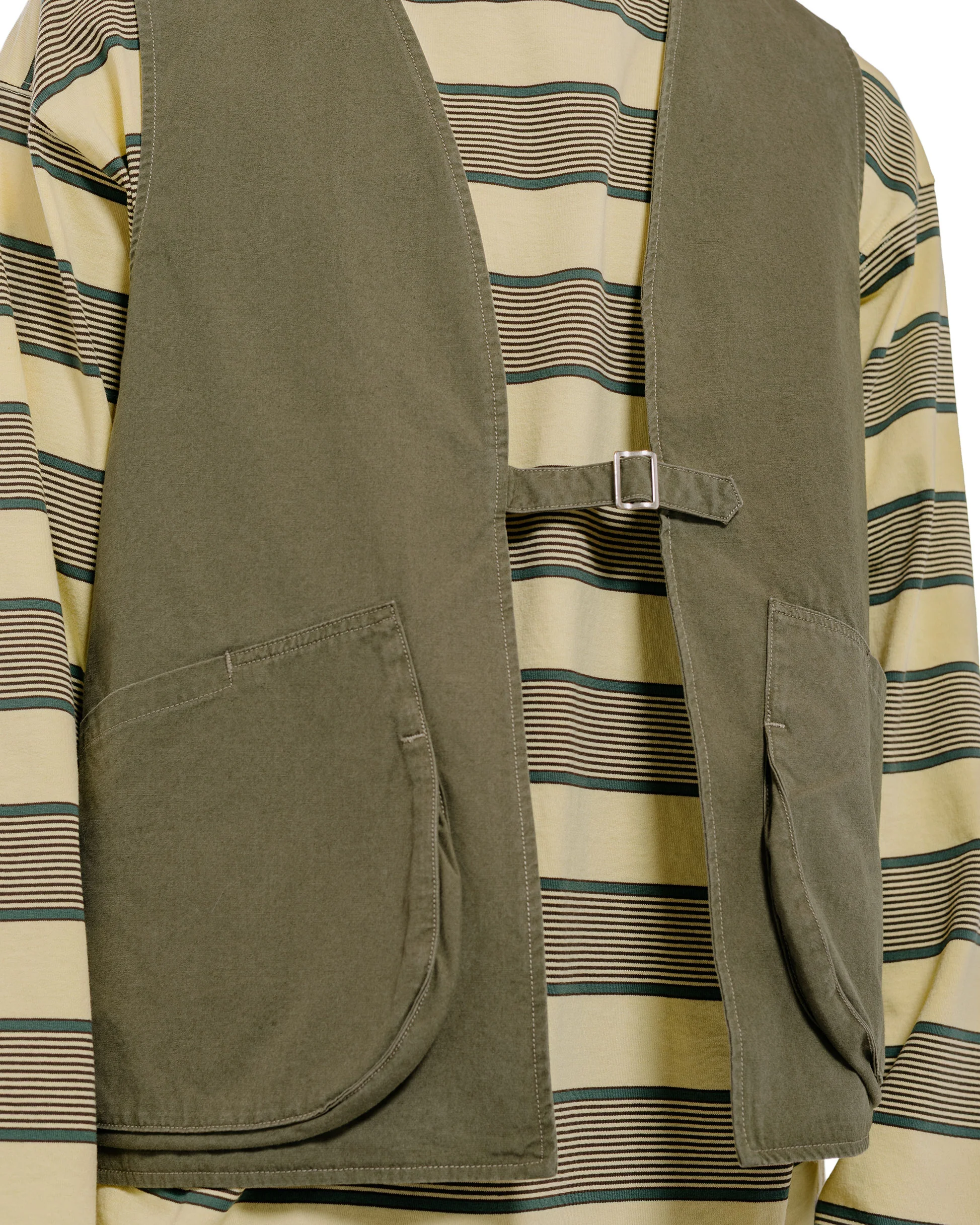 Phigvel Poplin Cloth Hunting Vest Faded Olive - Image 3