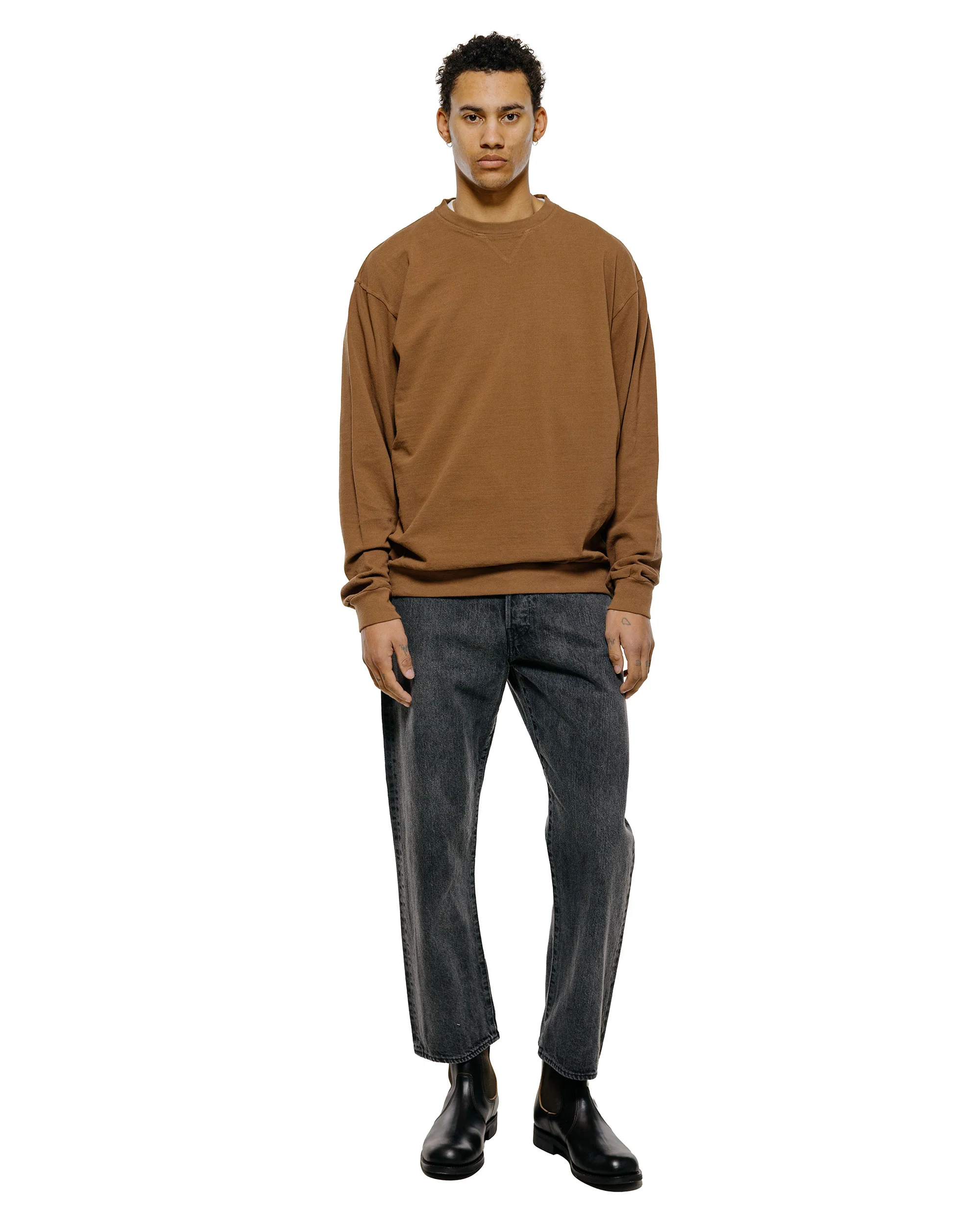 Phigvel Seed Stitch Sleeve LS Smoke Brown - Image 4