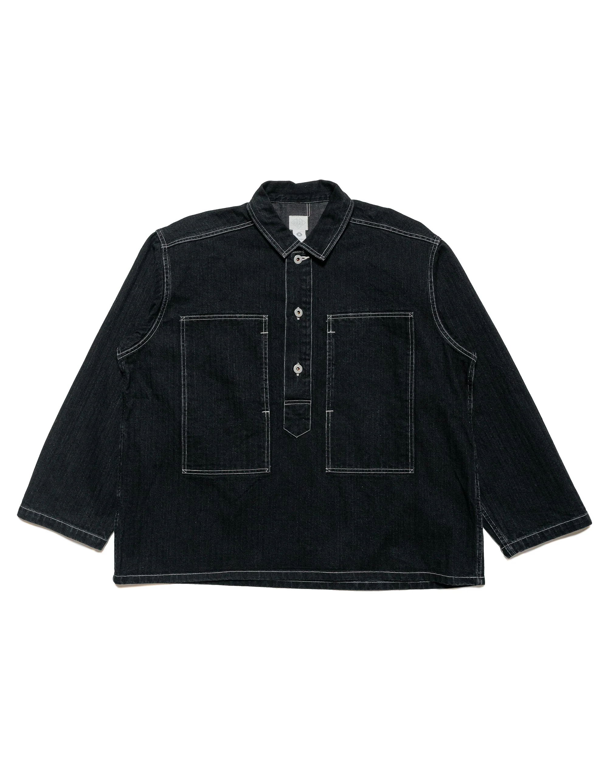 Post O'Alls ARMY Shirt Herringbone Denim Black